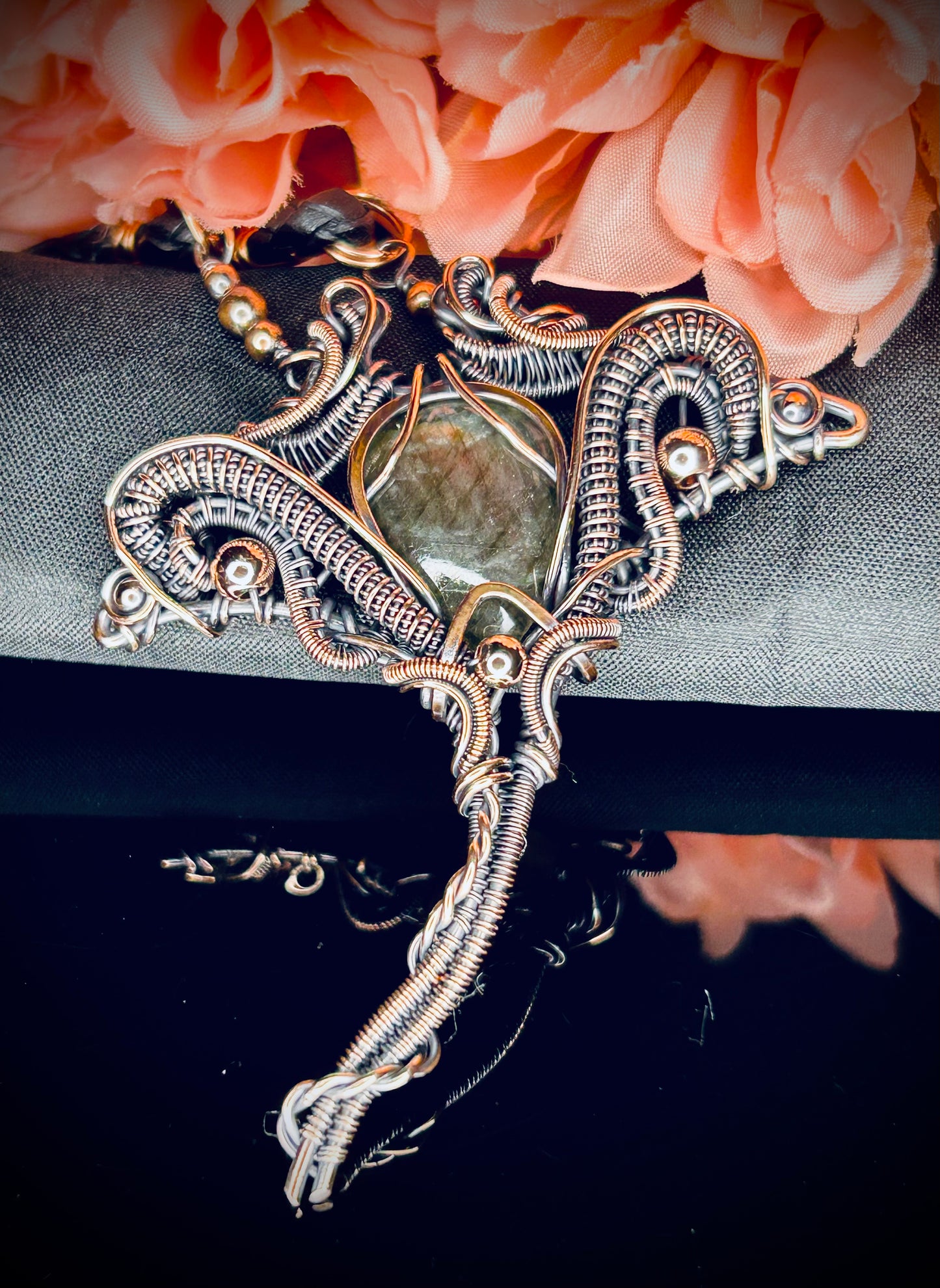 Copper Manta Ray Pendant