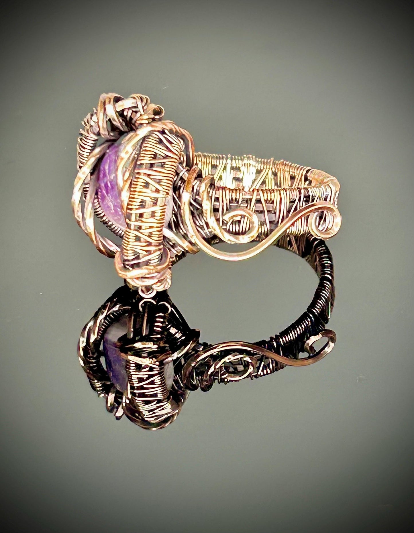 Copper Amethyst Ring