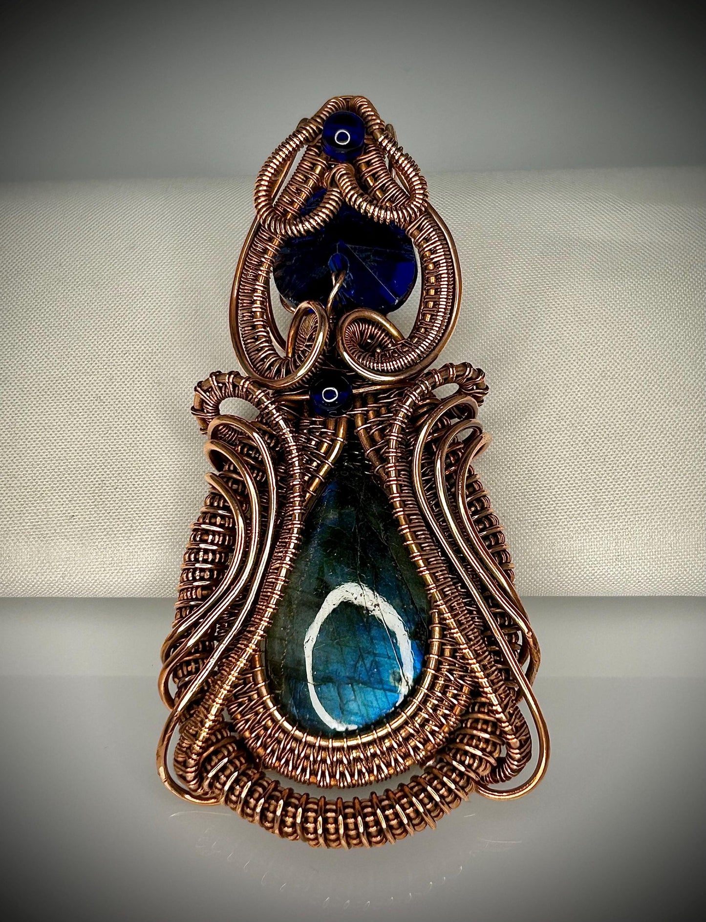 Copper Floral Pendant