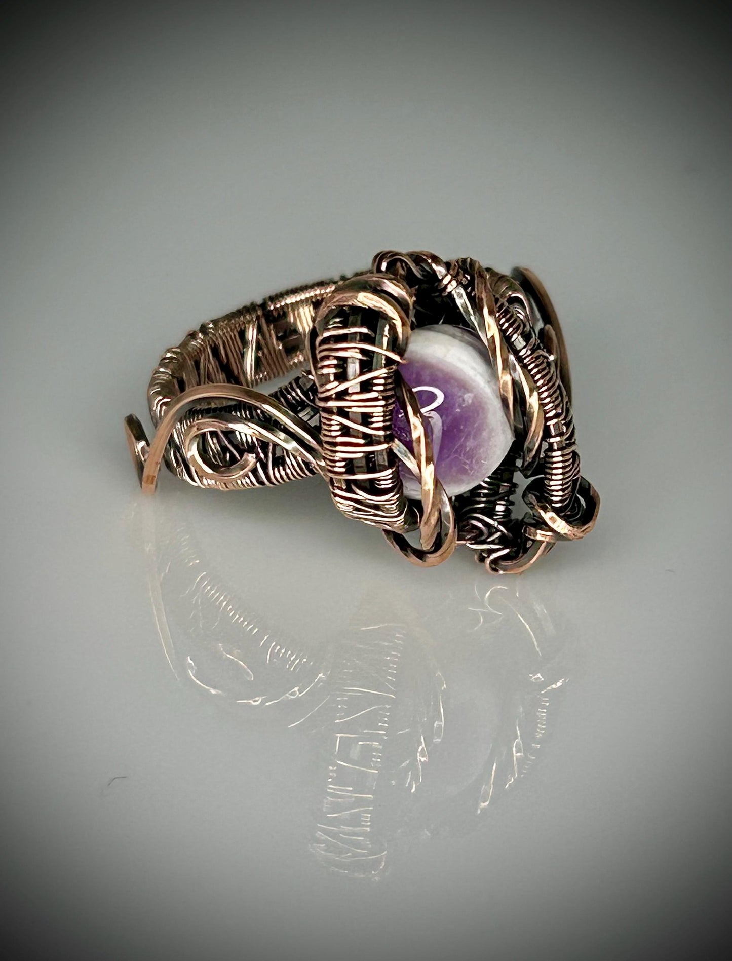 Copper Amethyst Ring