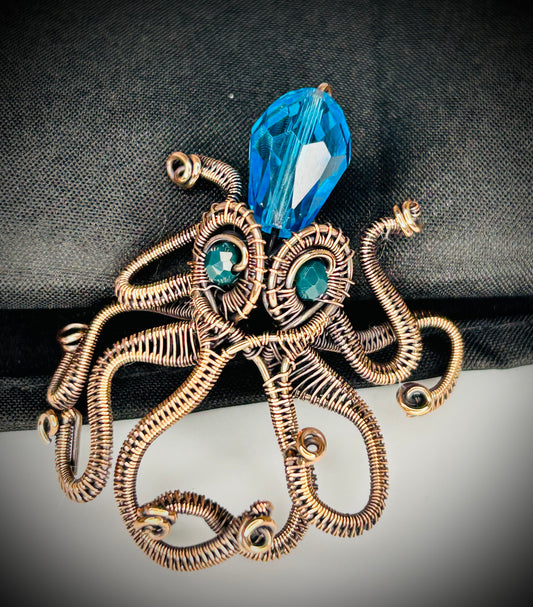 Copper Octopus Pendant