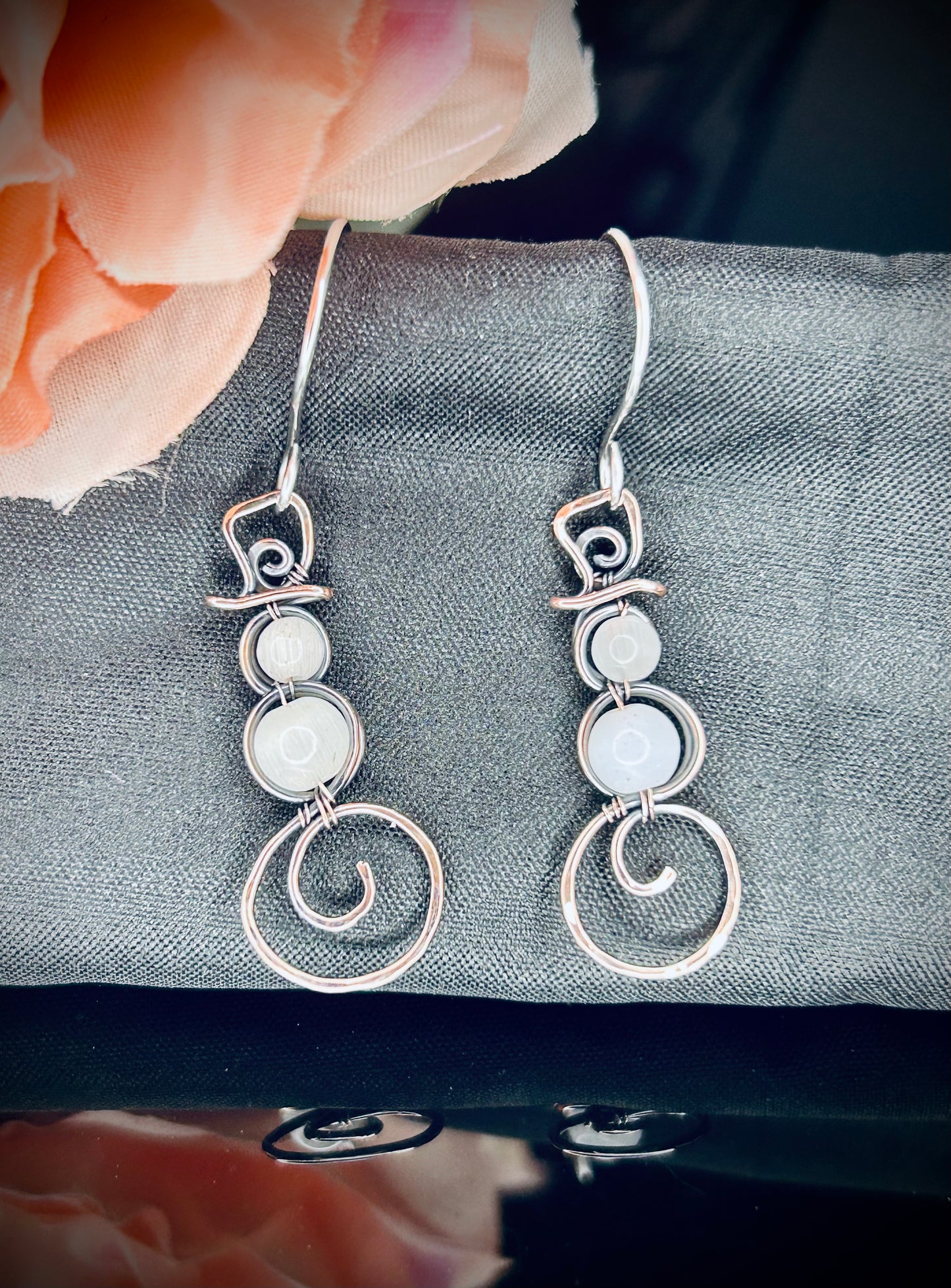 Copper Snowman Earrings