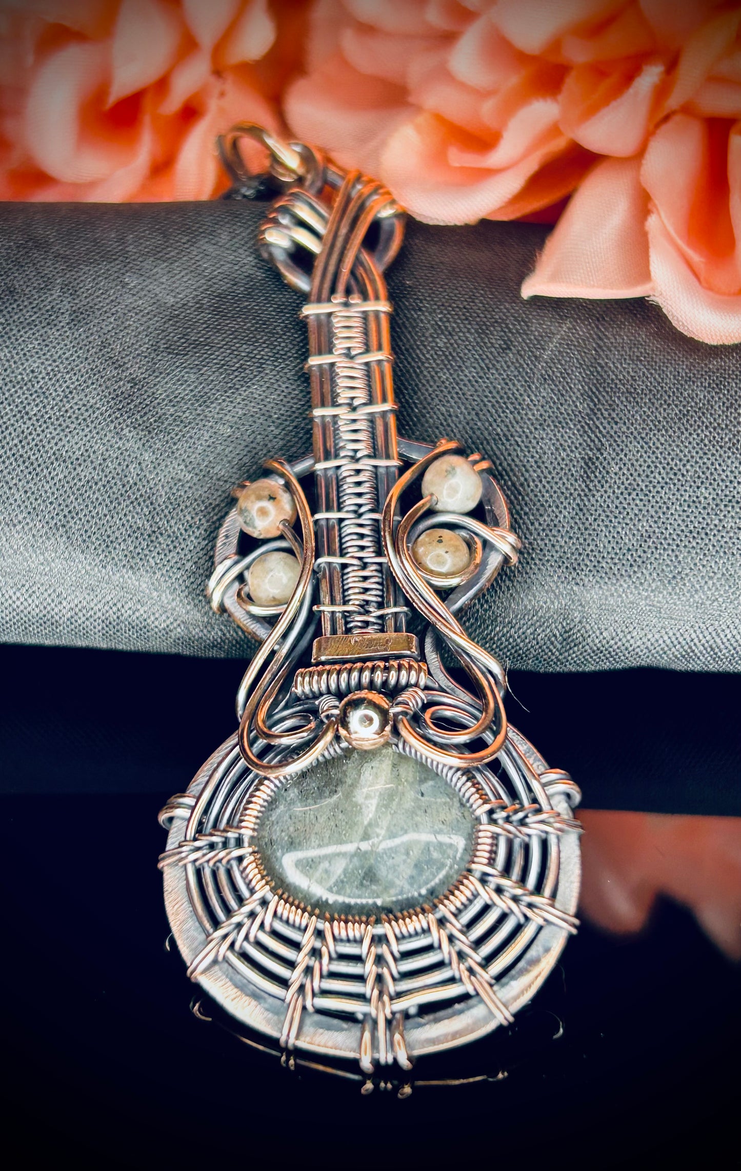 Copper Guitar Pendant