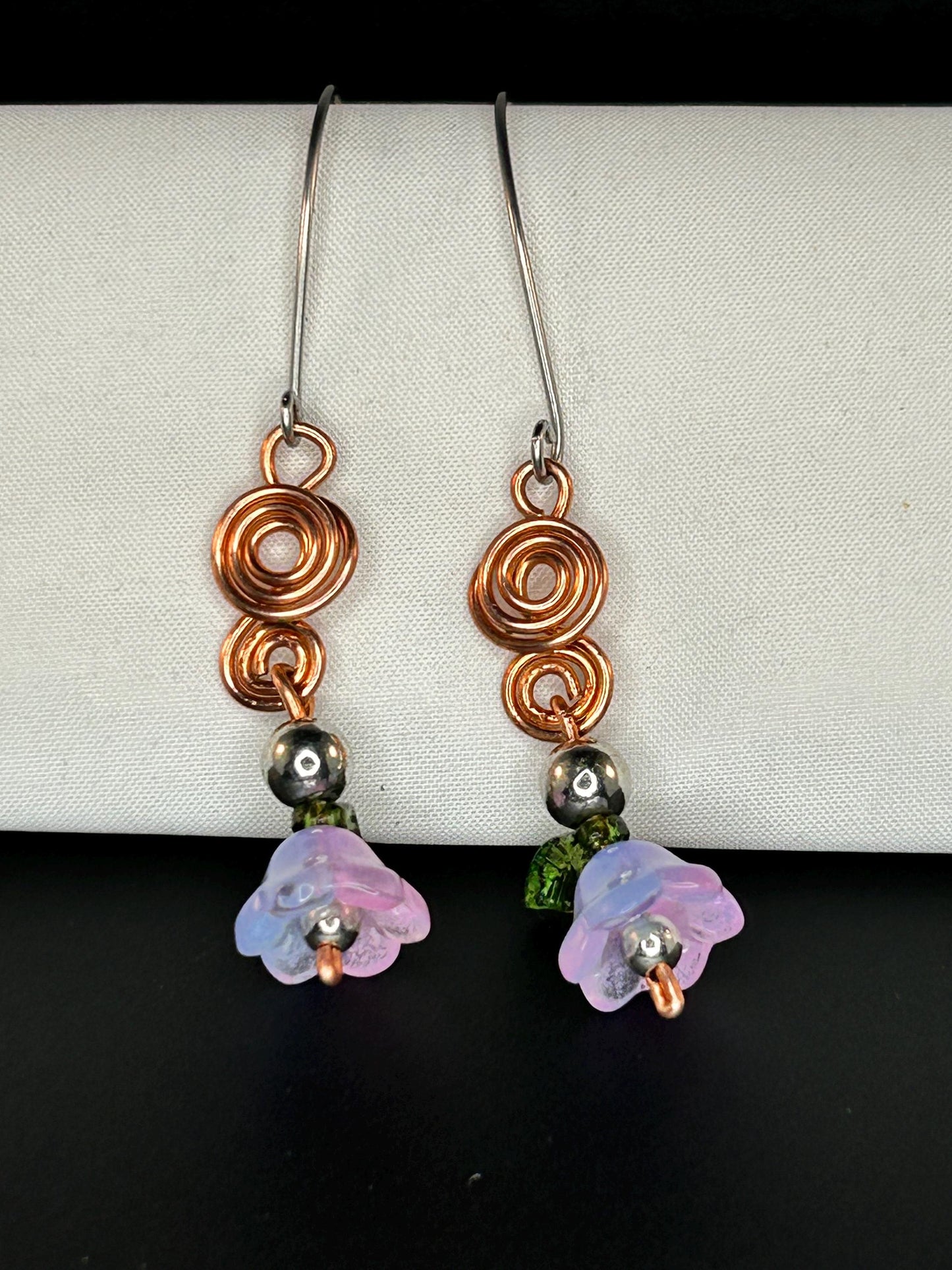 Copper Flower Earrings