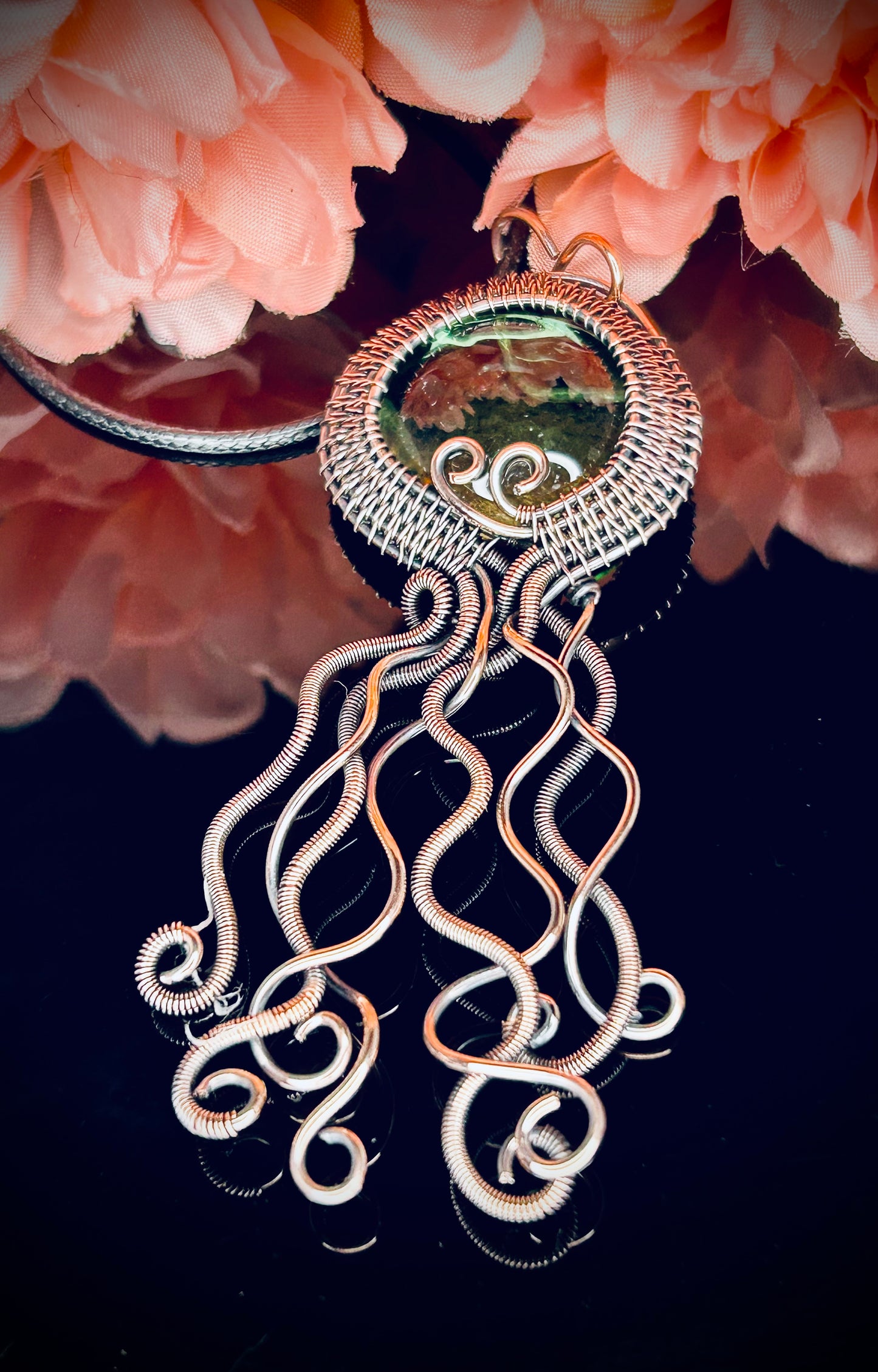 Copper Jellyfish Pendant
