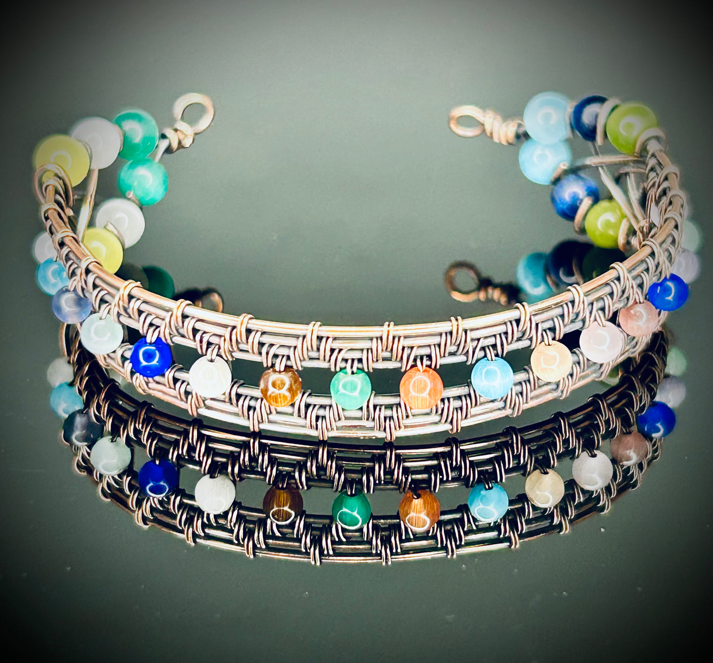 Copper Cat’s Eye Diamond Weave Bracelet