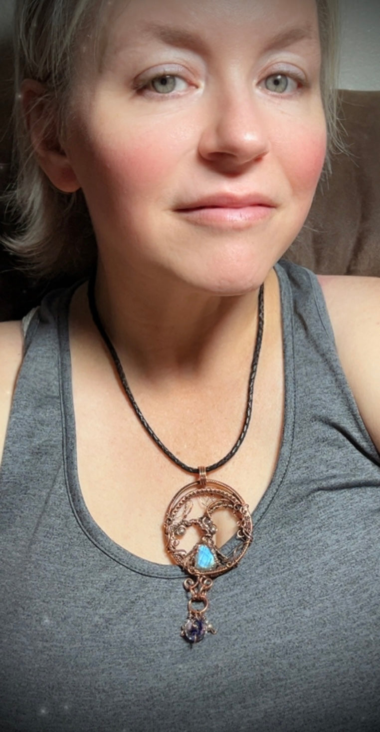 Copper Fairy Garden Pendant