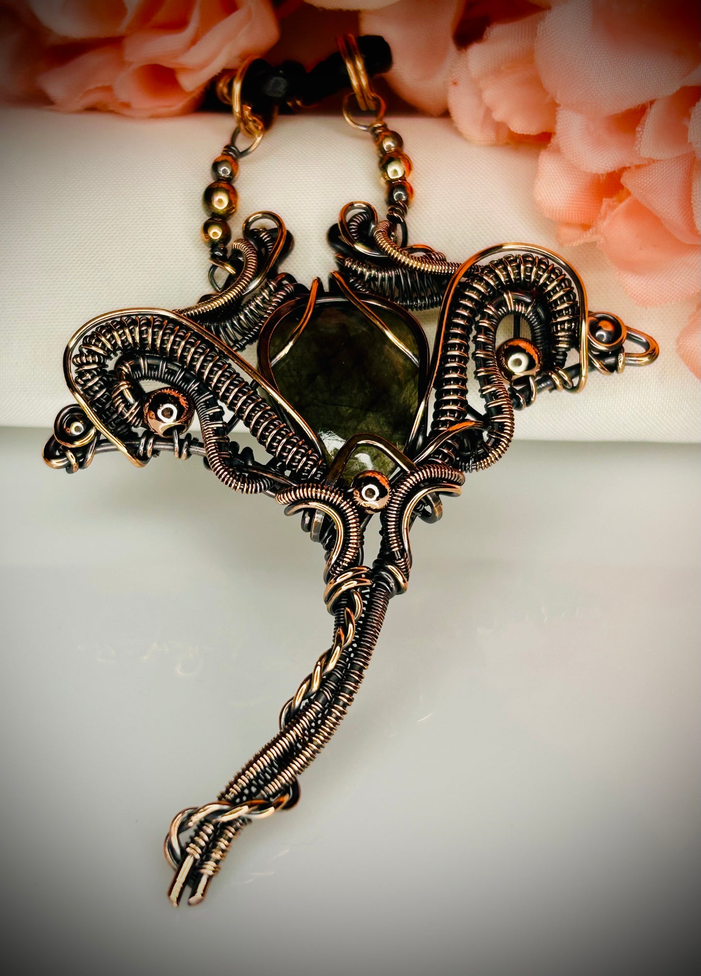 Copper Manta Ray Pendant