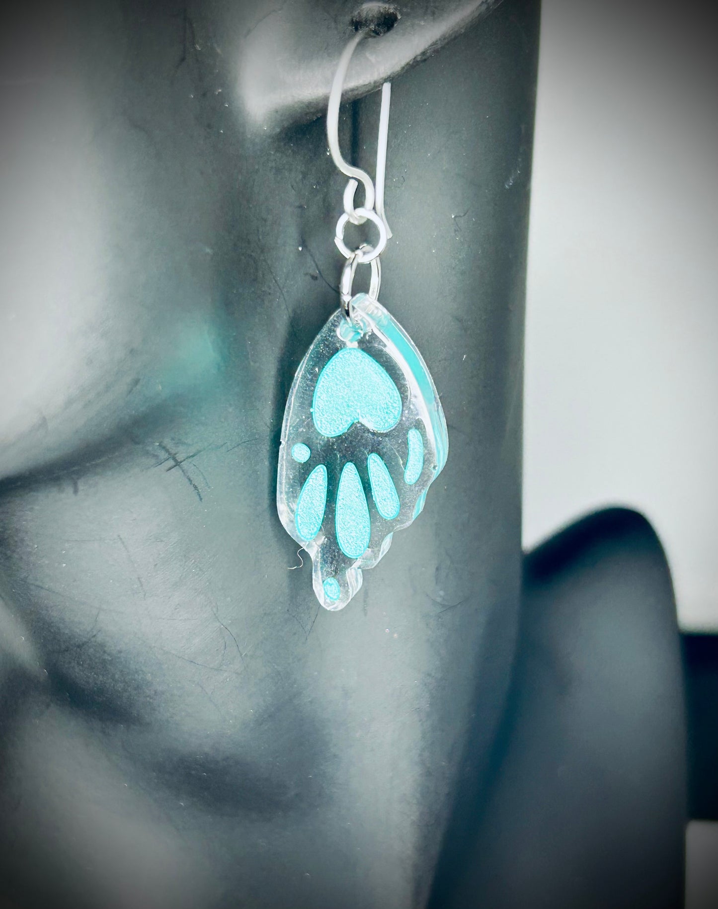 Resin Butterfly Wing Earrings