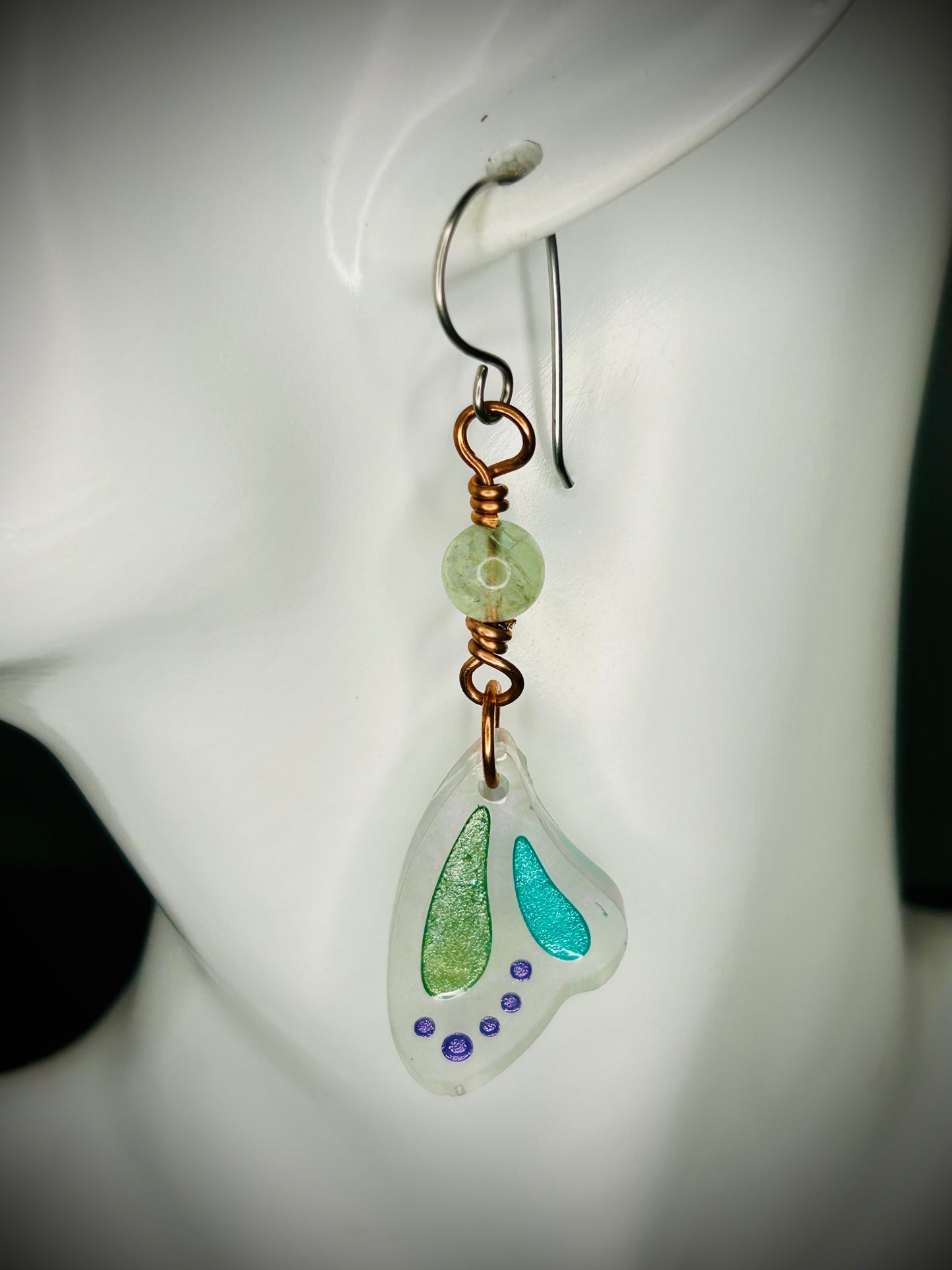 Resin Butterfly Wing Earrings