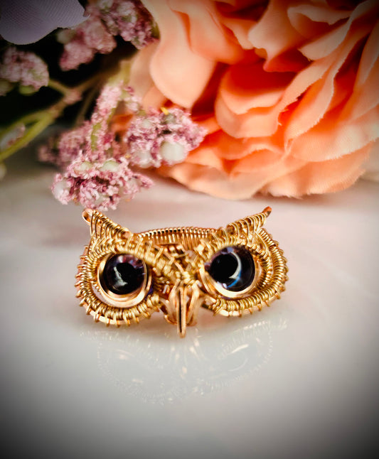 Copper/Bronze Owl Ring