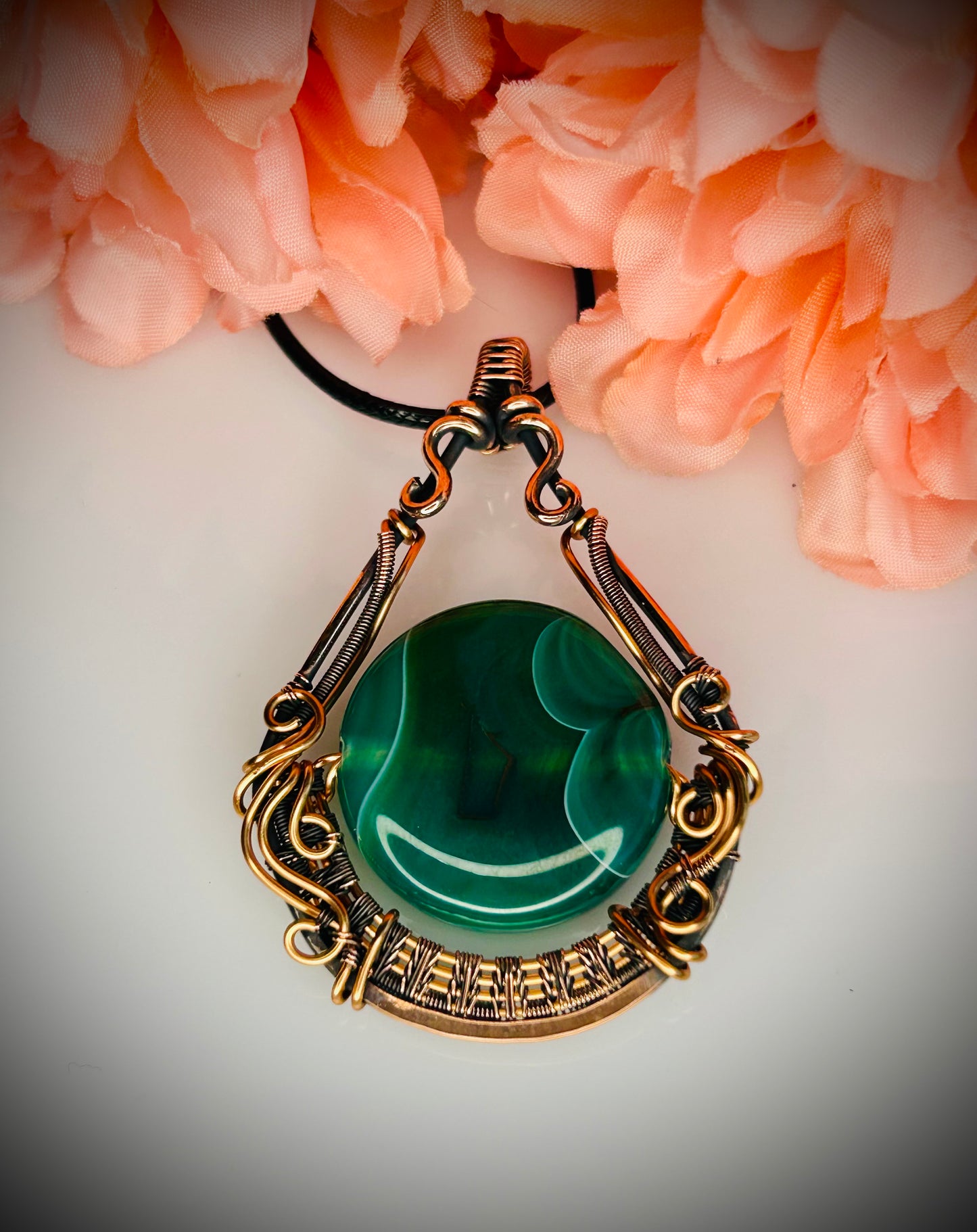 Striped Agate Fidget Pendant