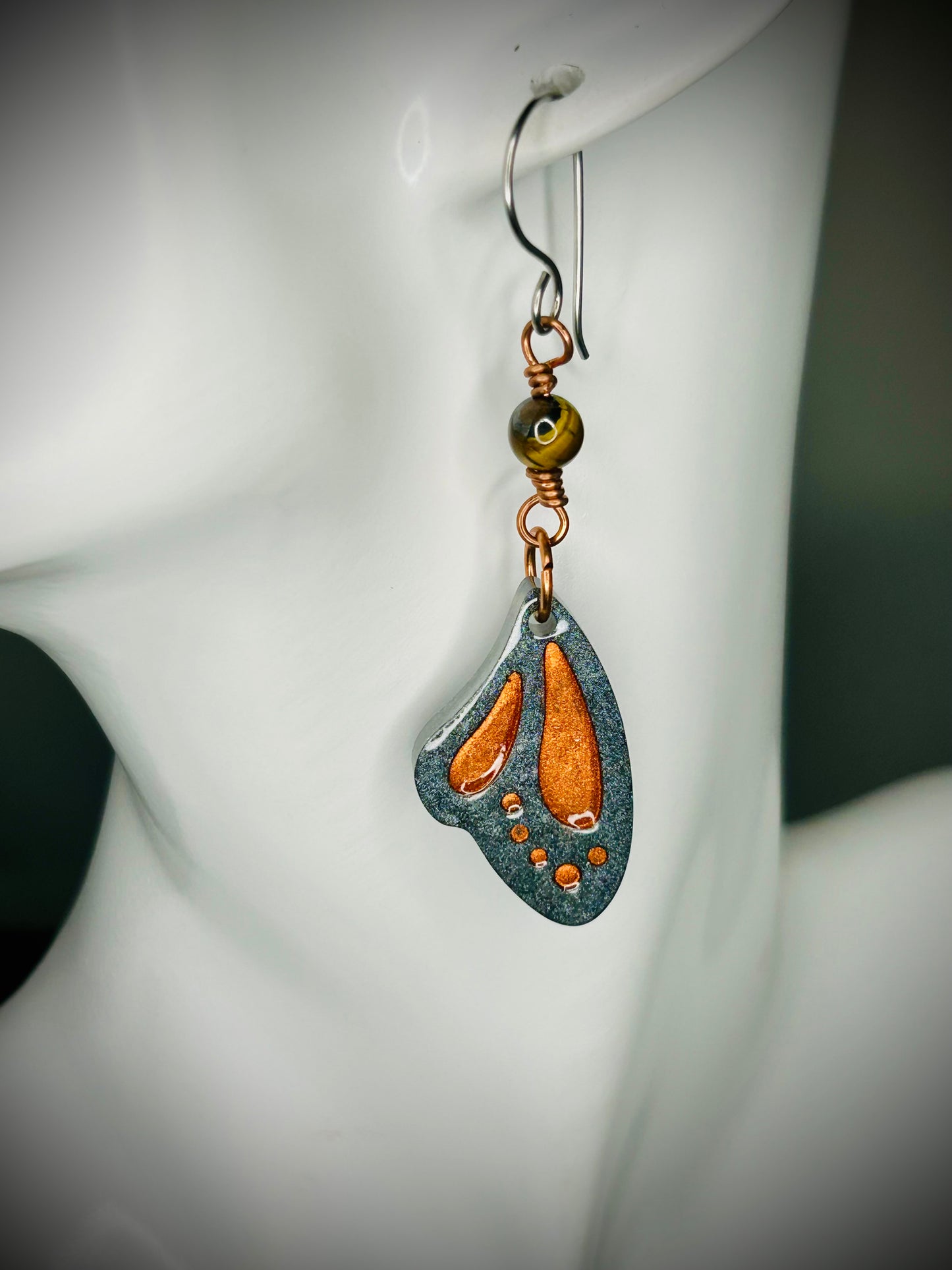 Resin Butterfly Wing Earrings