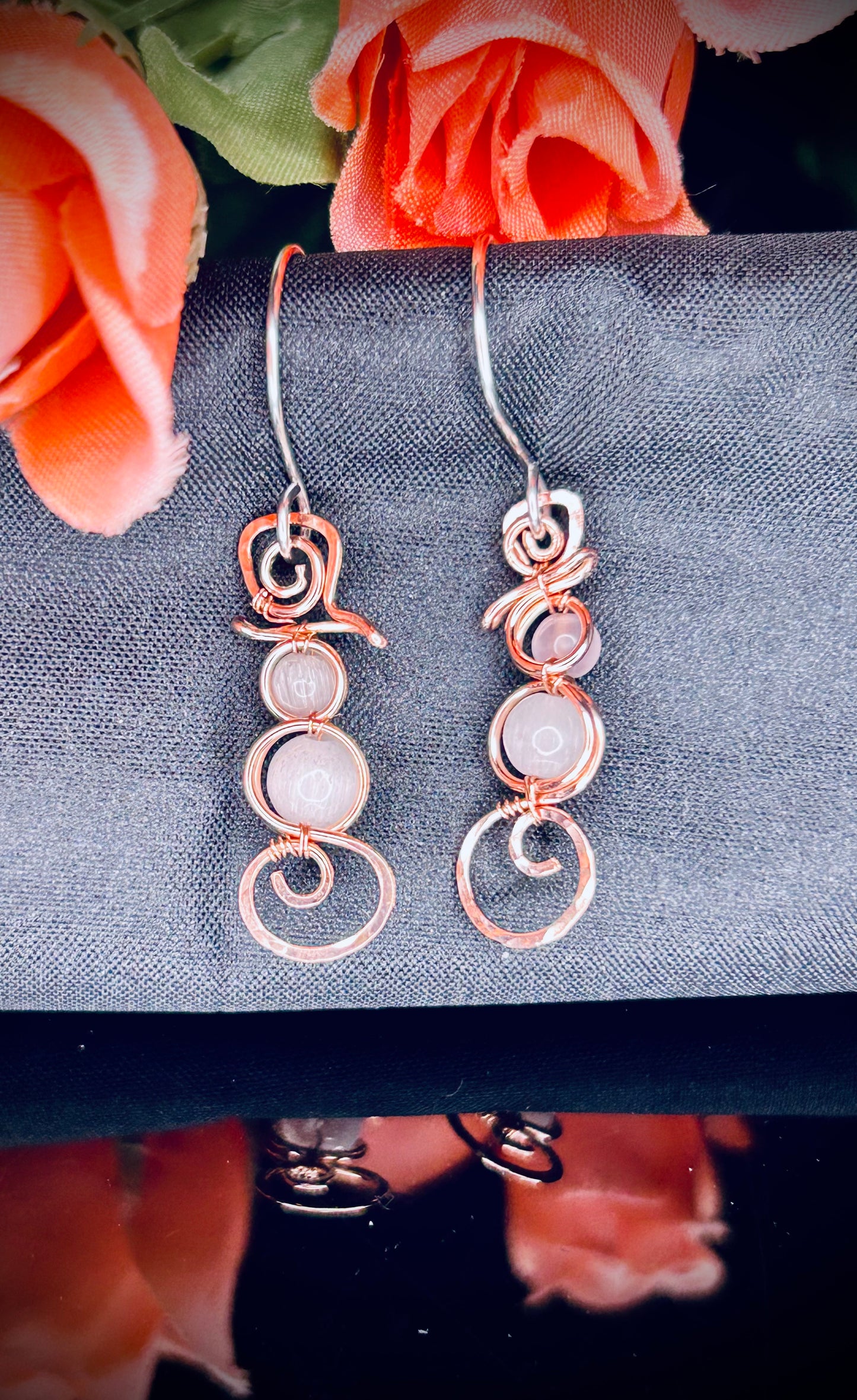 Copper Snowman Earrings