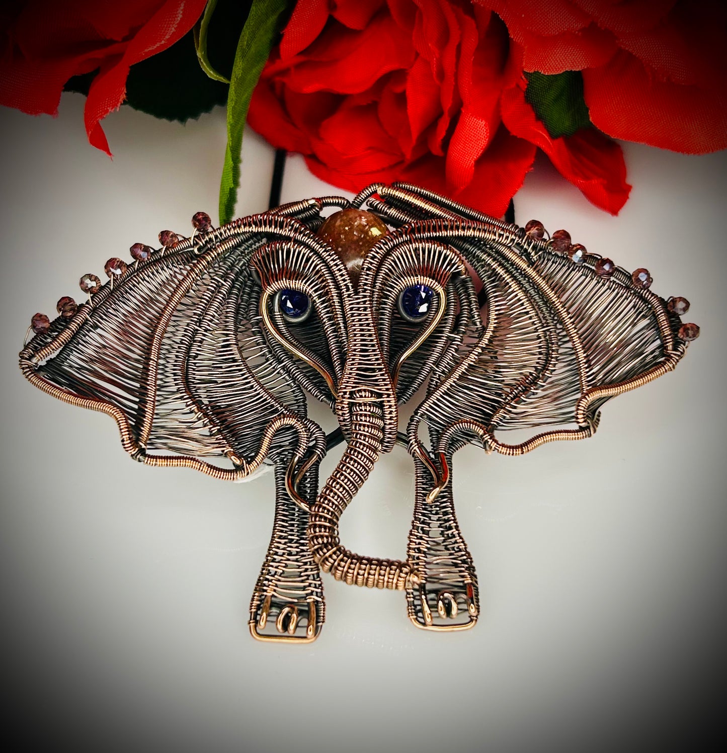 Sunstone Elephant Pendant