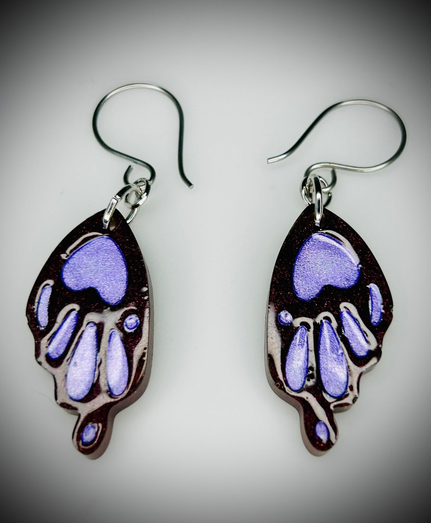Resin Butterfly Wing Earrings