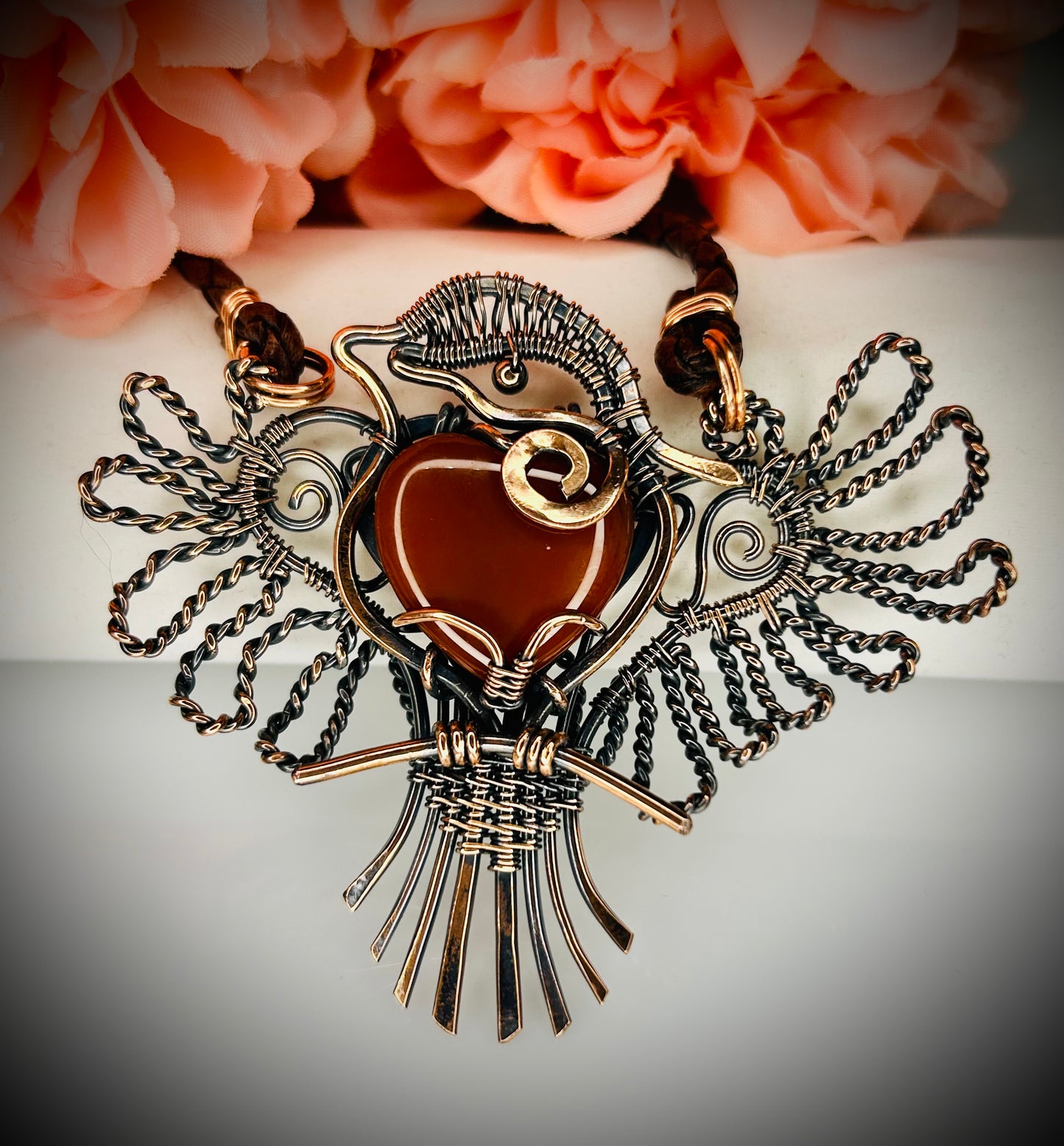 Copper Bird Pendant