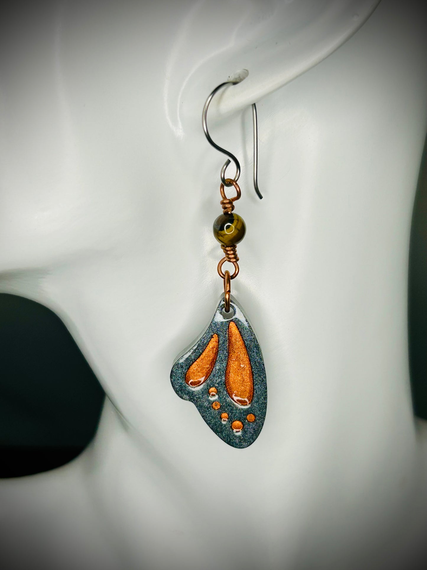 Resin Butterfly Wing Earrings