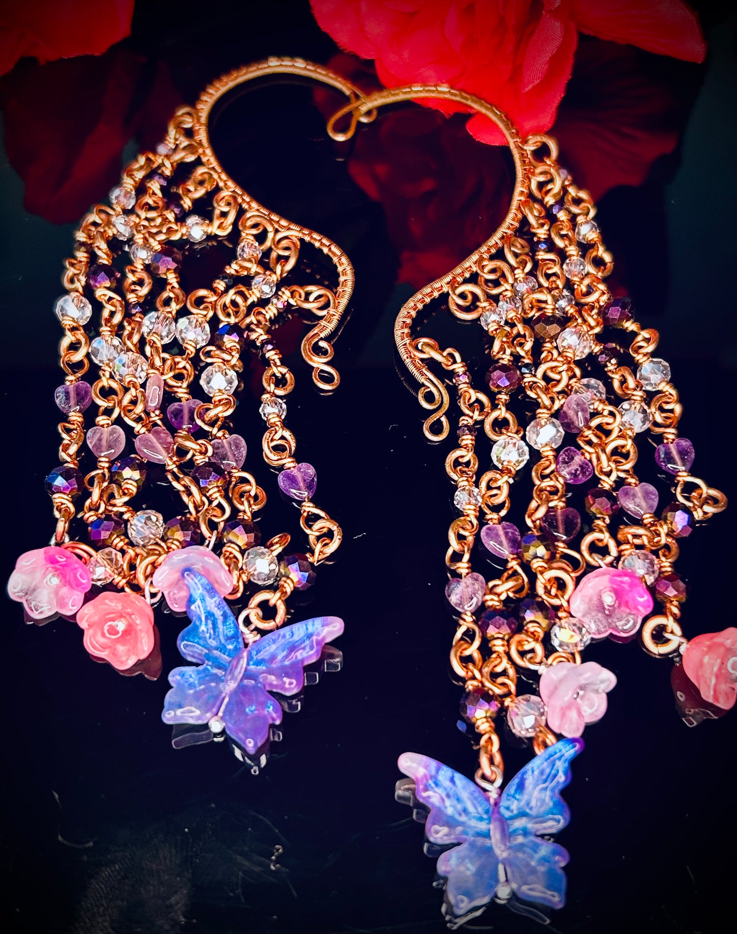Butterfly Fringe Ear Cuffs