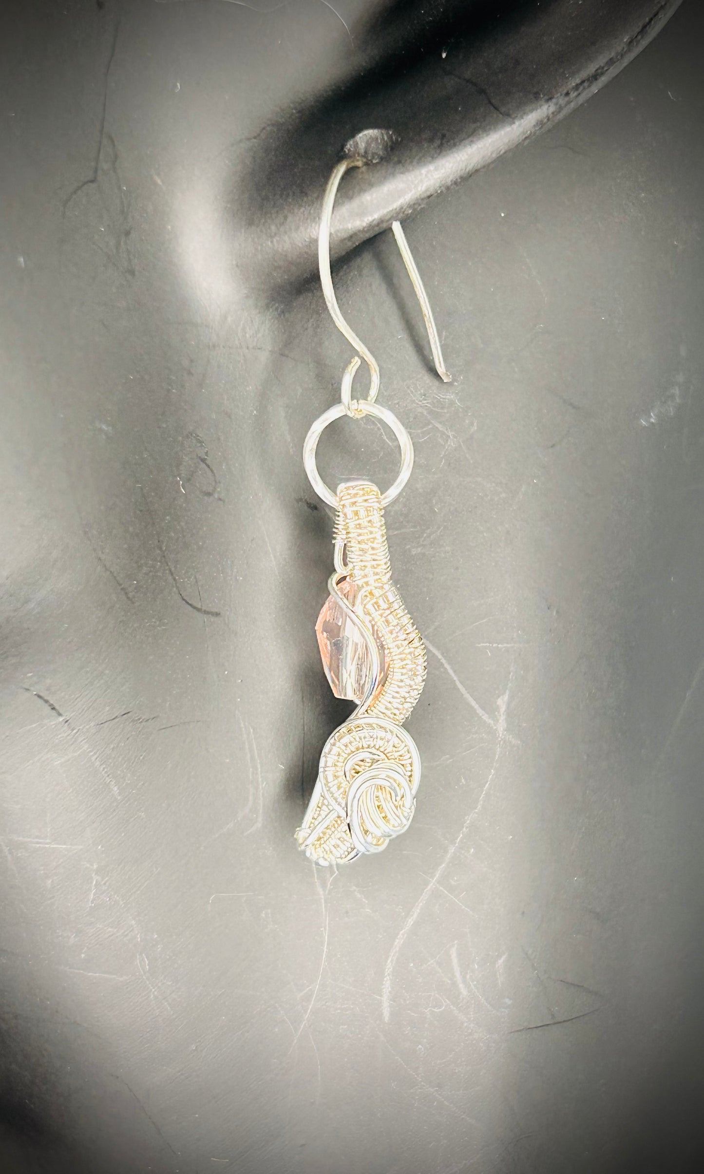 Silver Flower Pendant and Earrings Set.