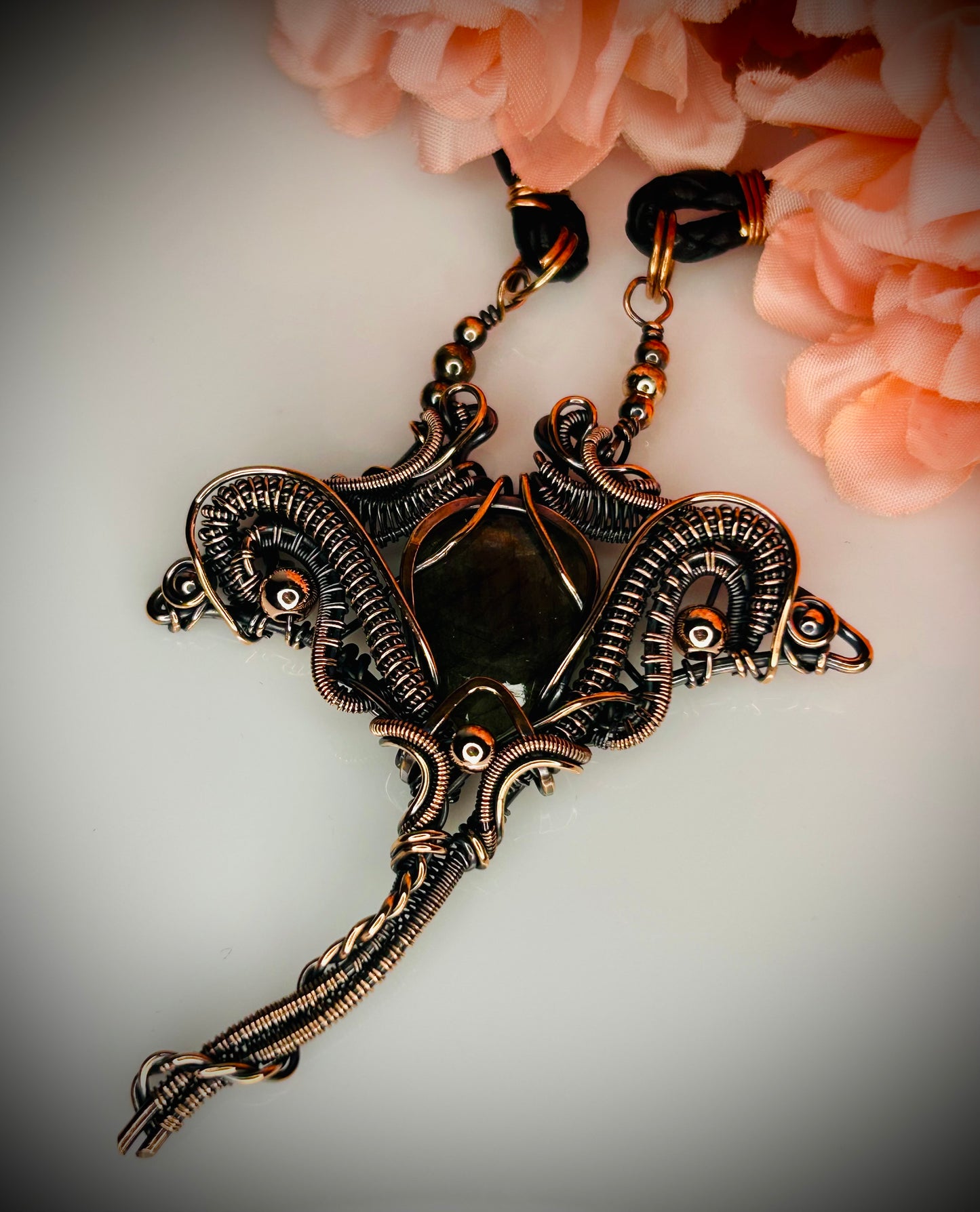 Copper Manta Ray Pendant