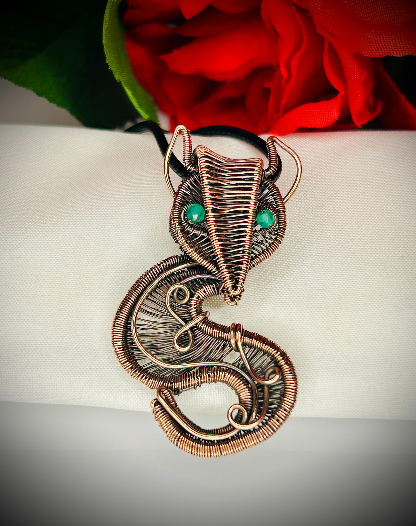Green Onyx Fox Pendant