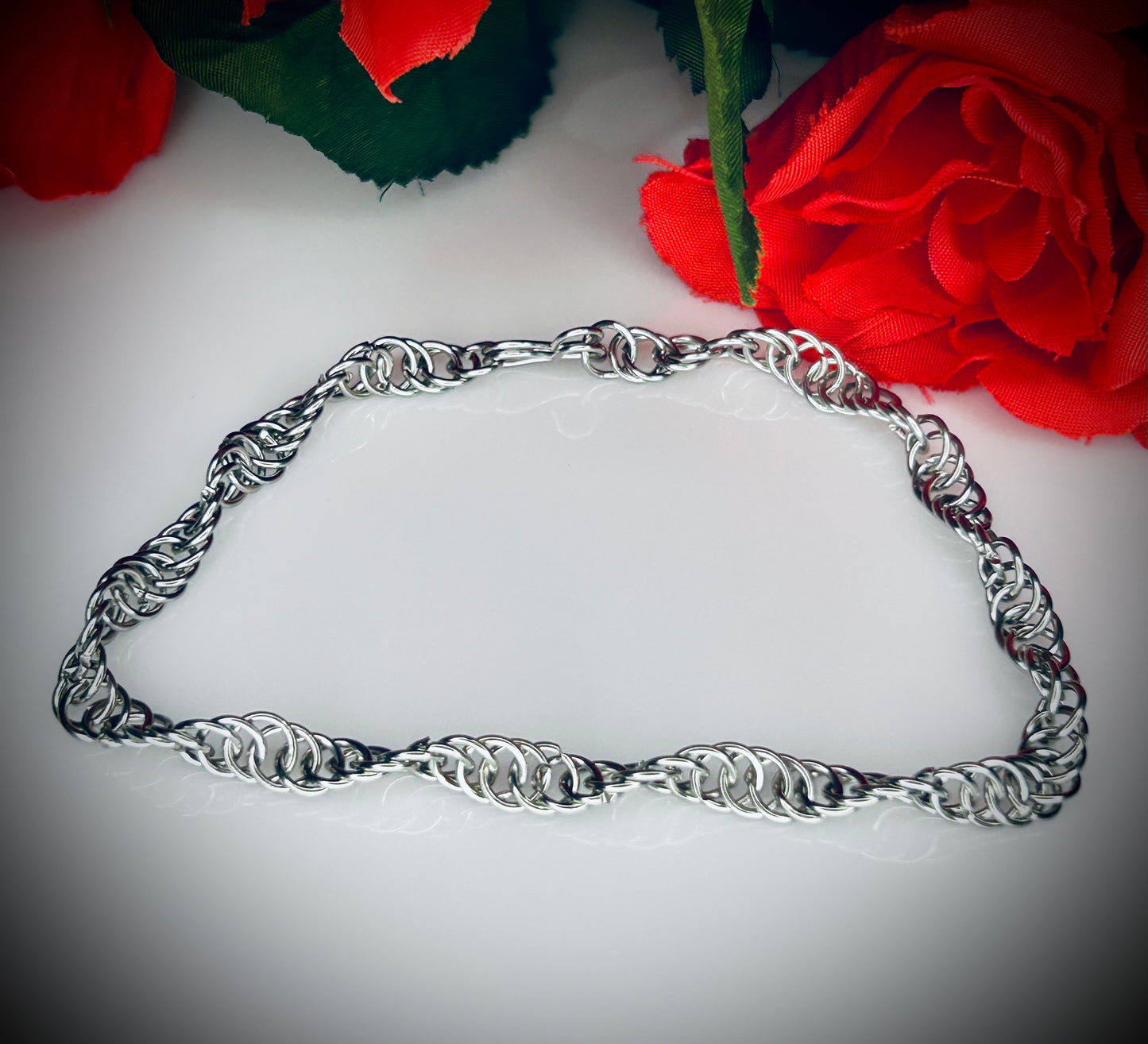 Stainless Steel Spiral Weave Bracelet