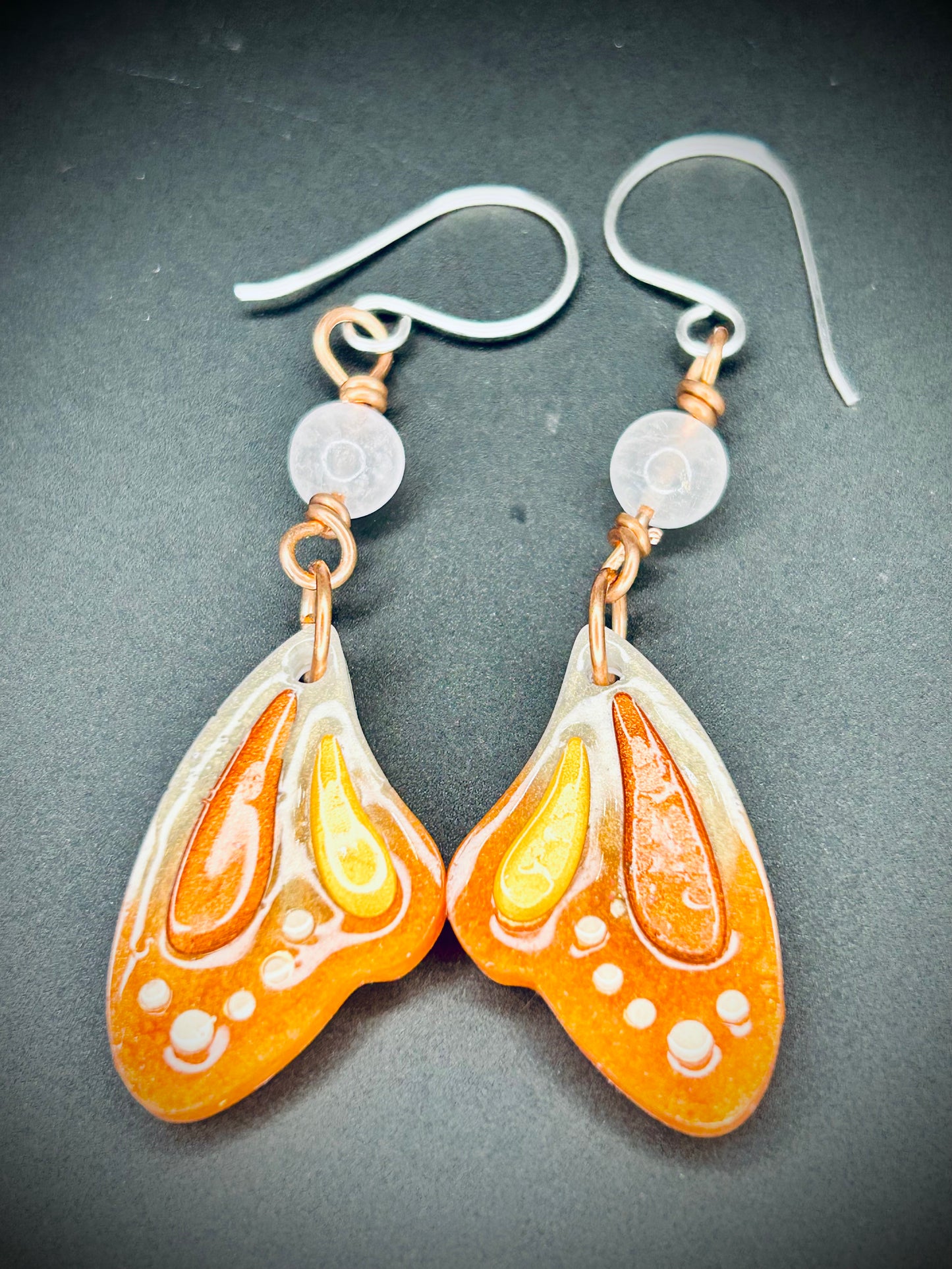 Resin Butterfly Wing Earrings