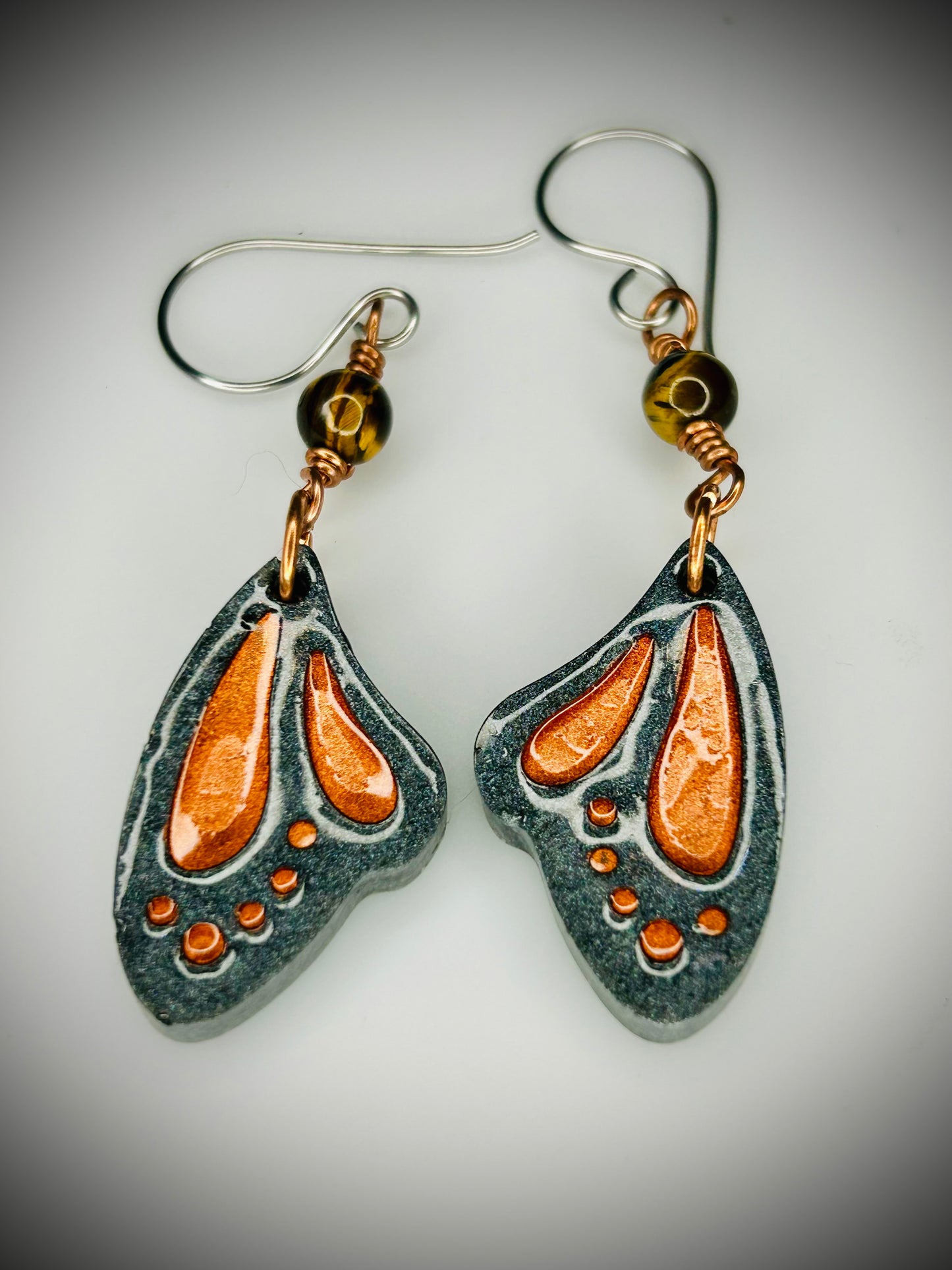 Resin Butterfly Wing Earrings