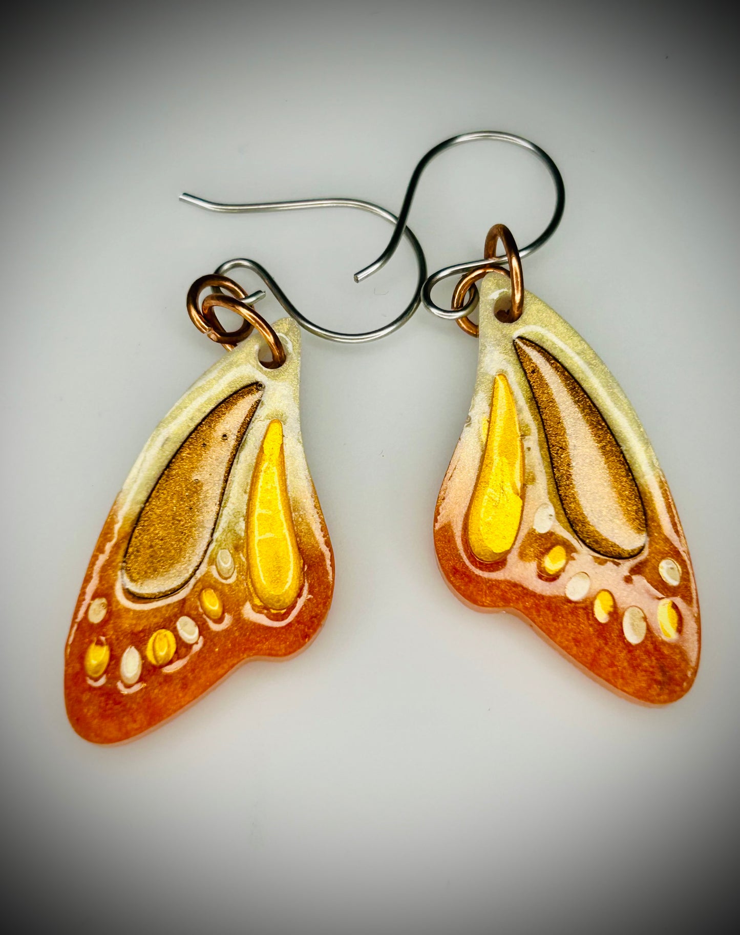 Resin Butterfly Wing Earrings