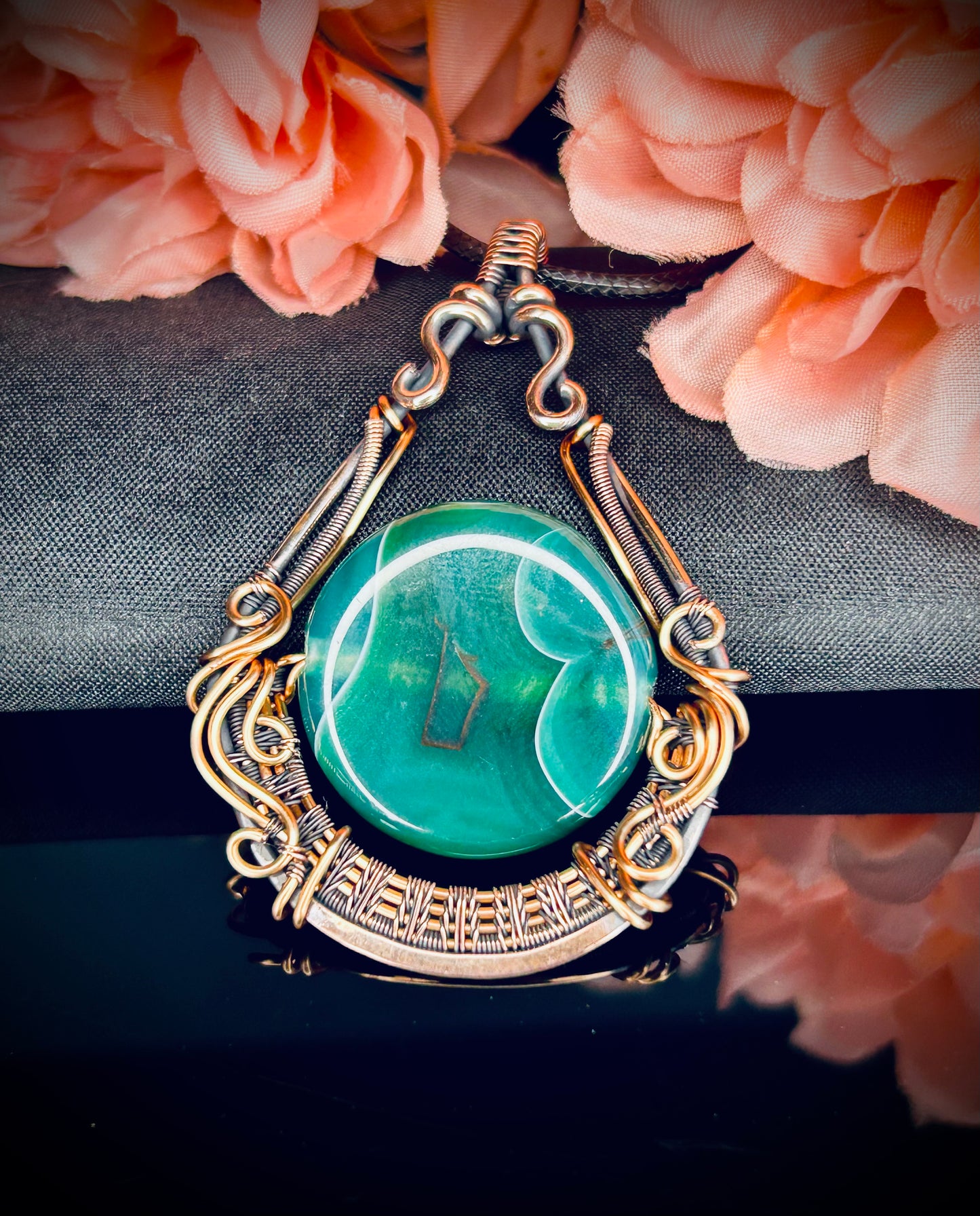 Striped Agate Fidget Pendant