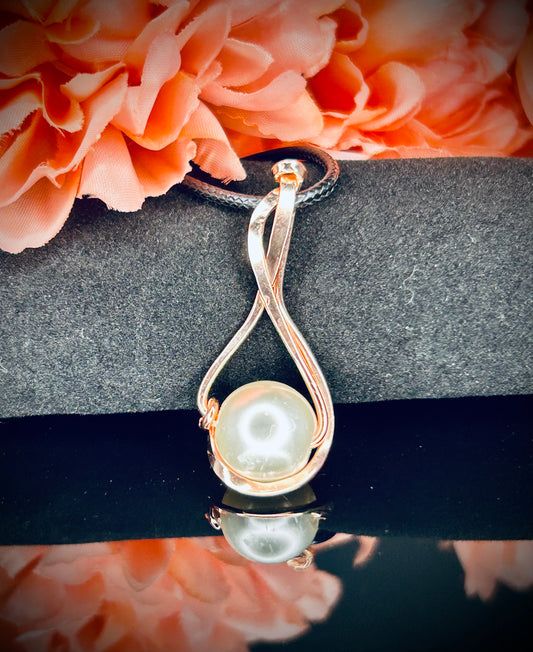 Copper Pearl Pendant