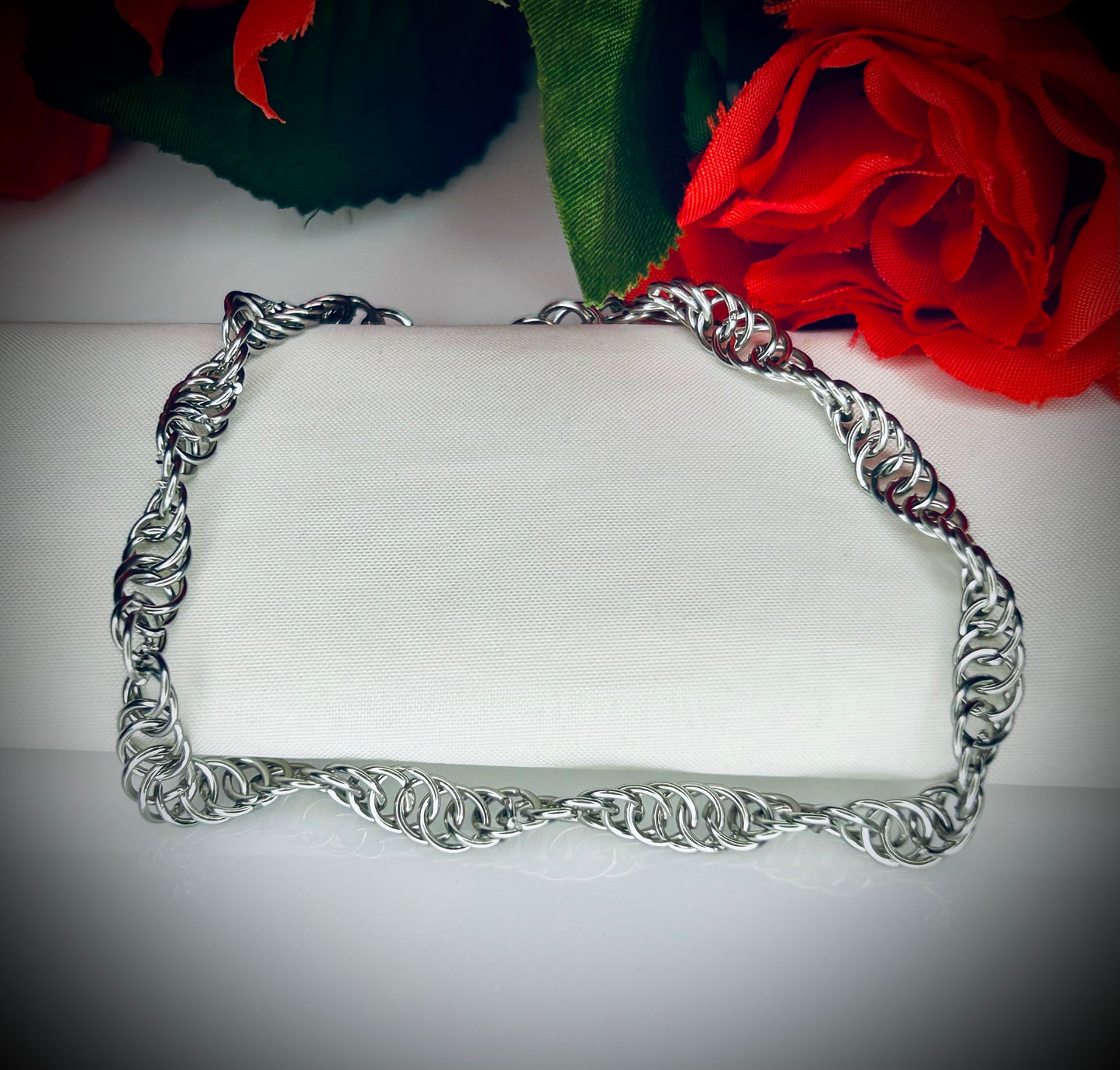 Stainless Steel Spiral Weave Bracelet