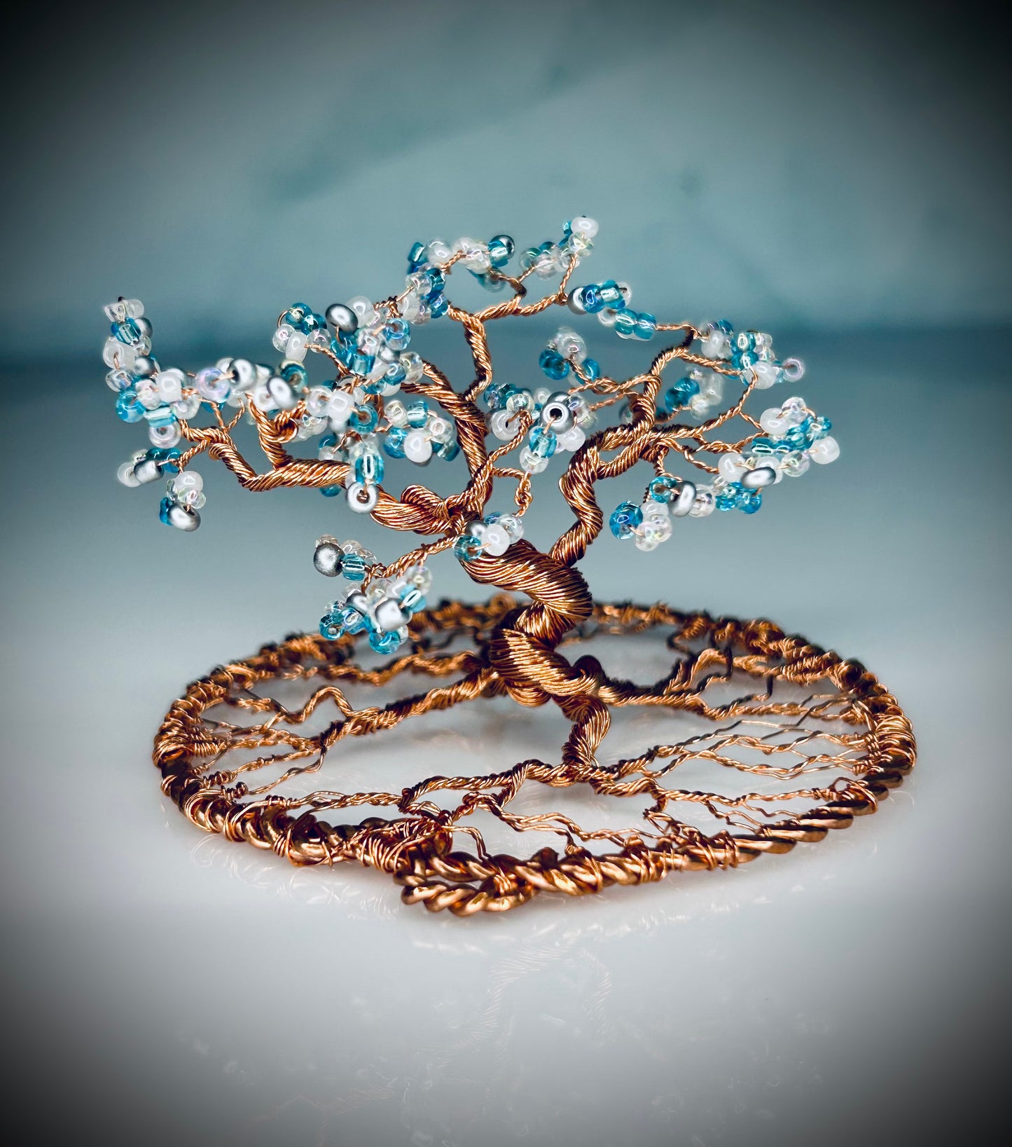 Mini Copper Bonsai Tree Sculpture