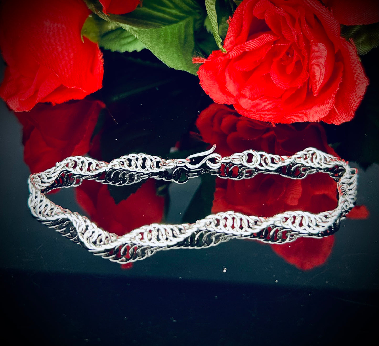 Stainless Steel Spiral Weave Bracelet