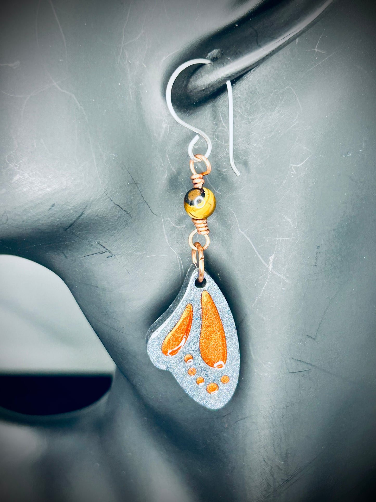Resin Butterfly Wing Earrings