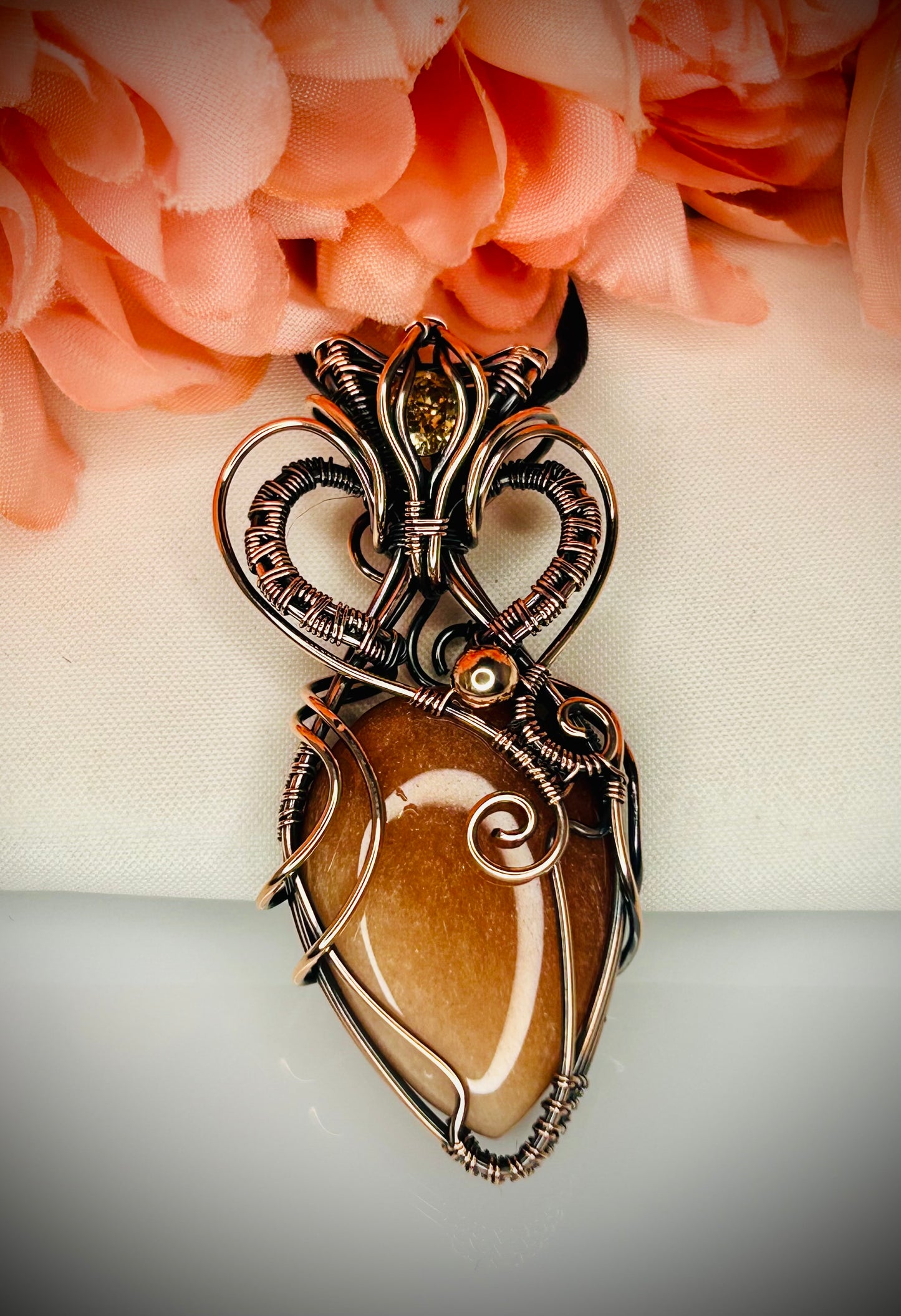 Copper Canyon Peach Feldspar Pendant