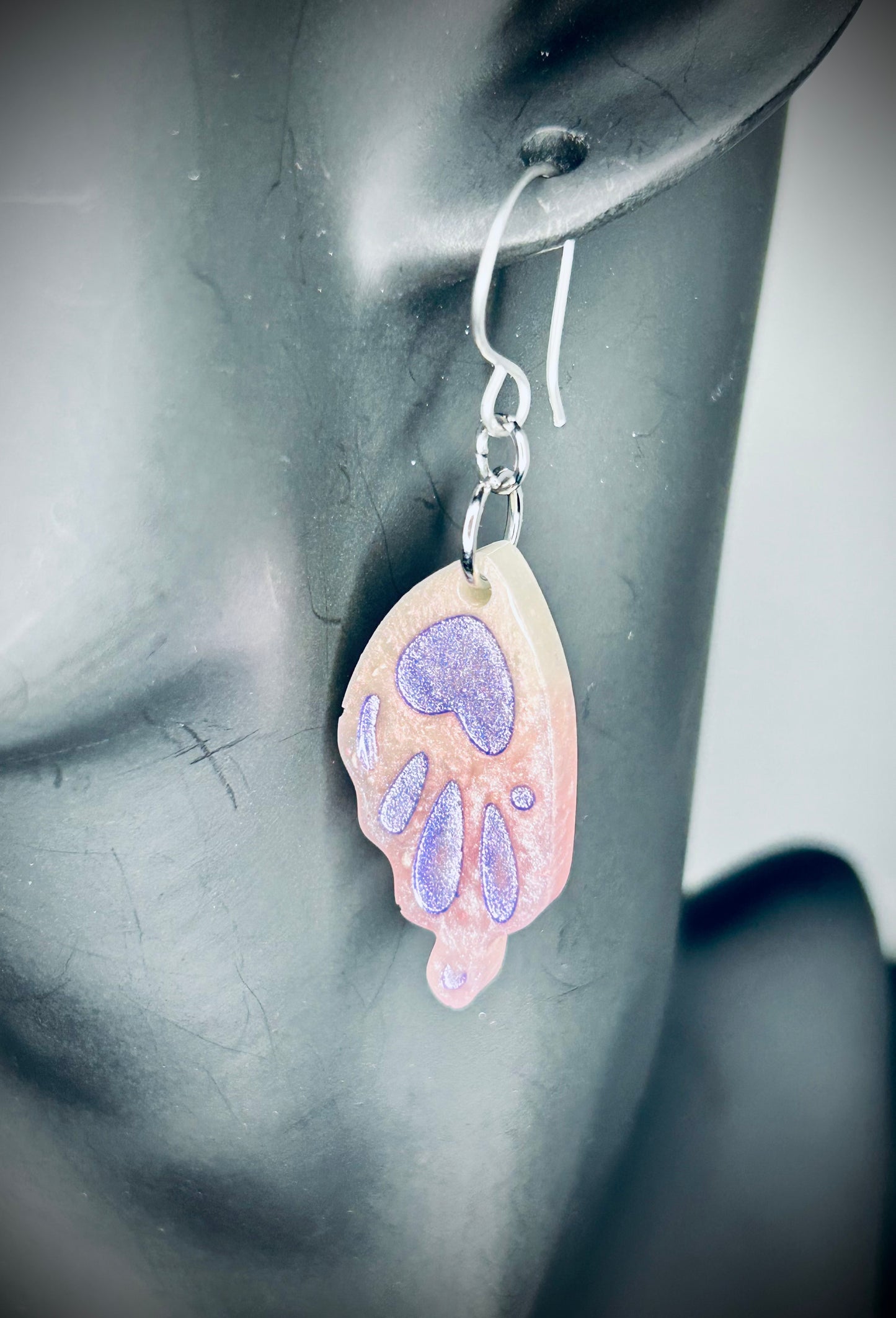Resin Butterfly Wing Earrings