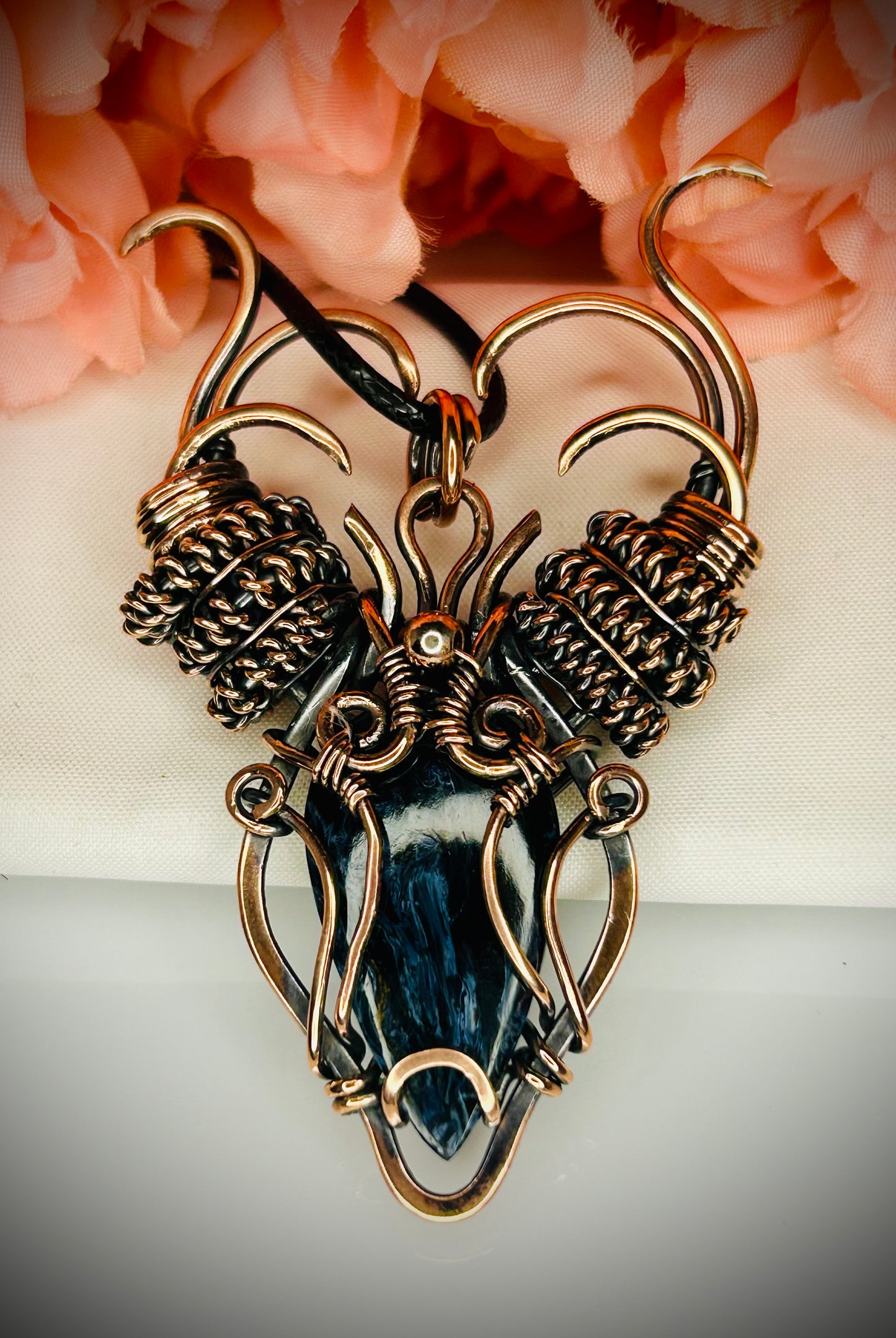 Copper Pietersite Deer Pendant