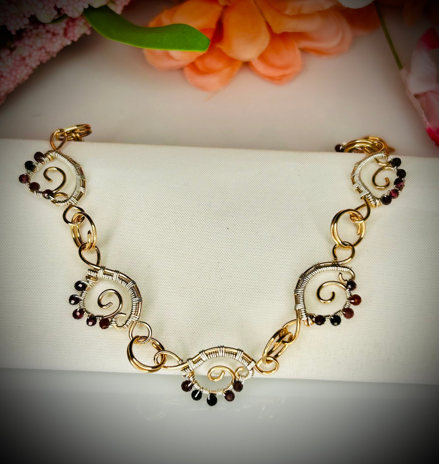 Bronze/Sterling Silver Link Bracelet