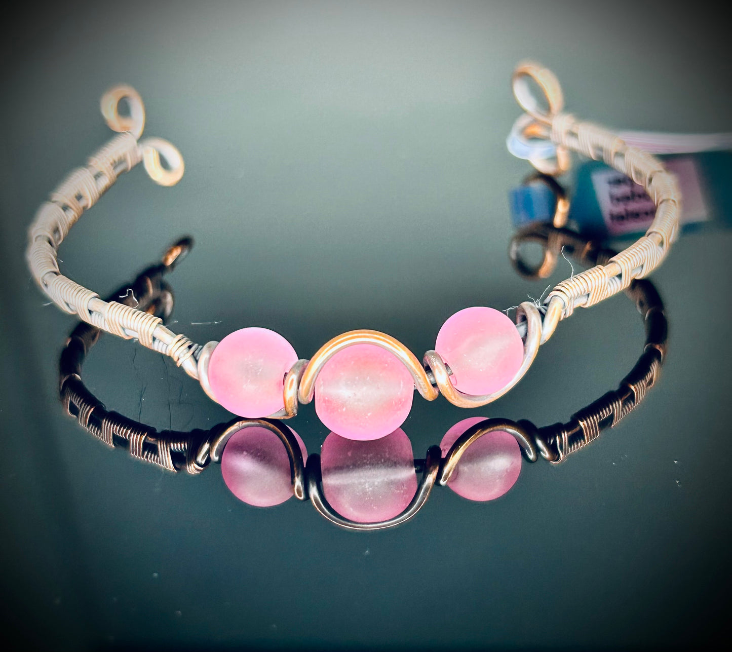 Copper Frosted Beaded Bracelet