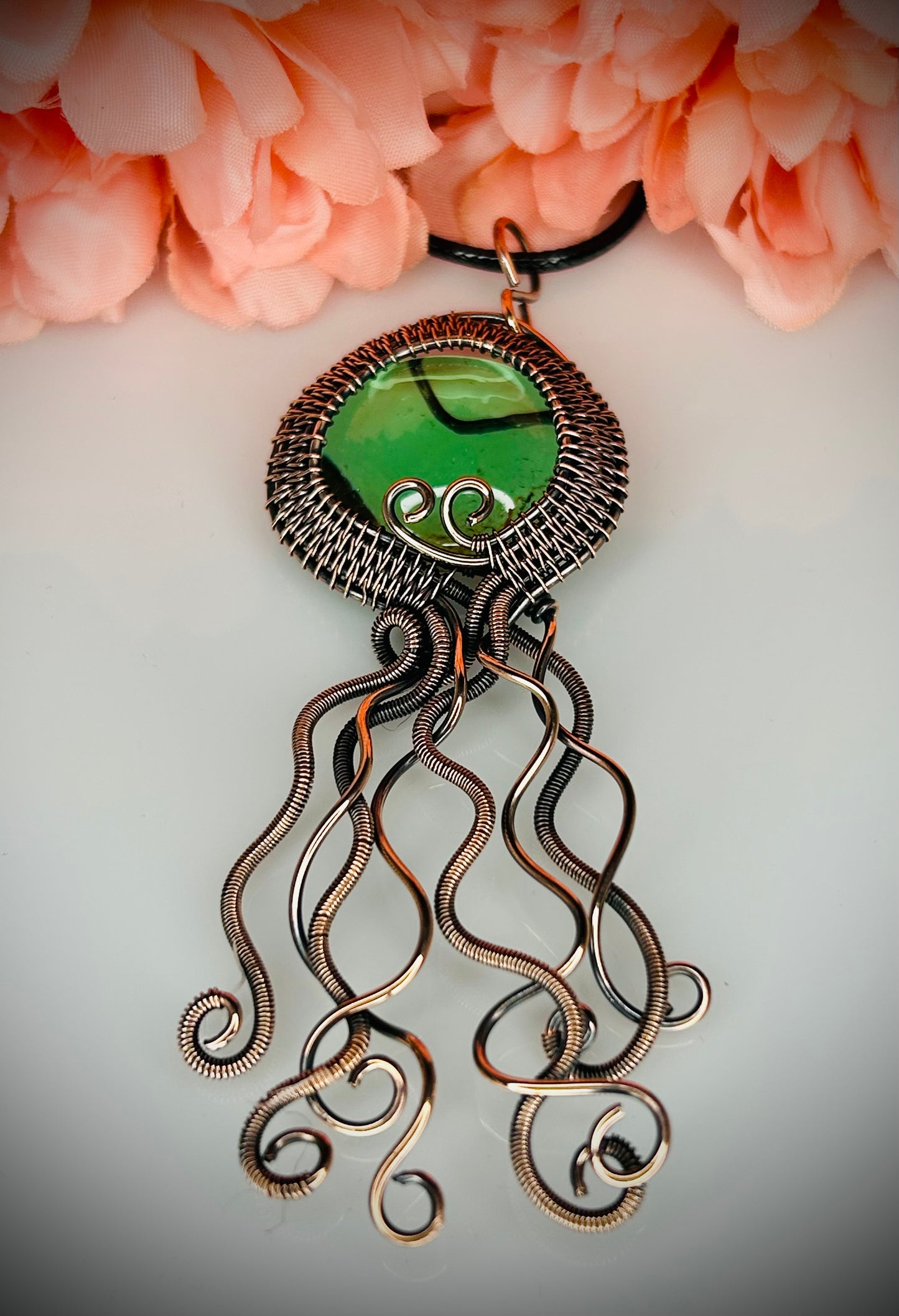 Copper Jellyfish Pendant