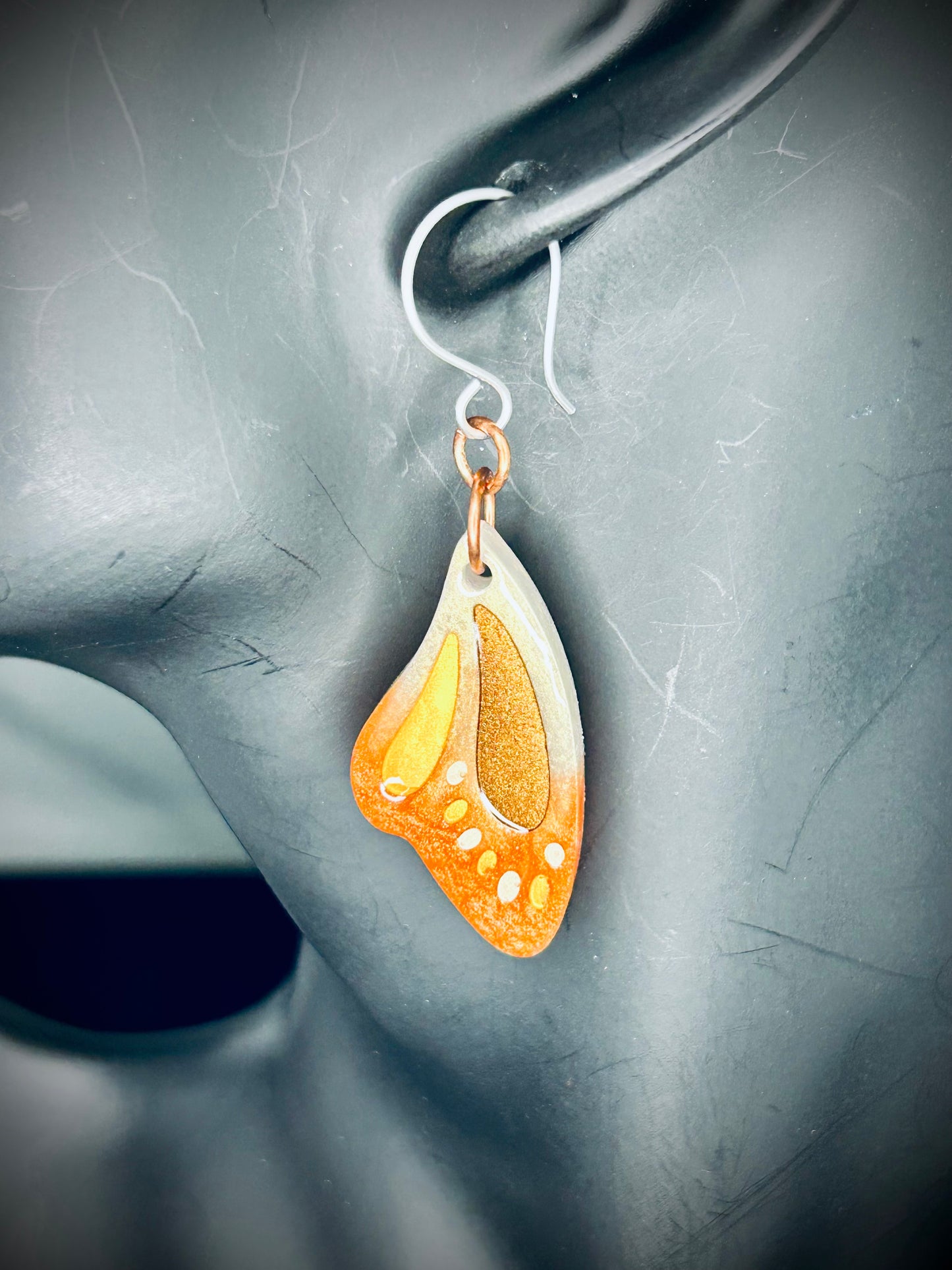 Resin Butterfly Wing Earrings