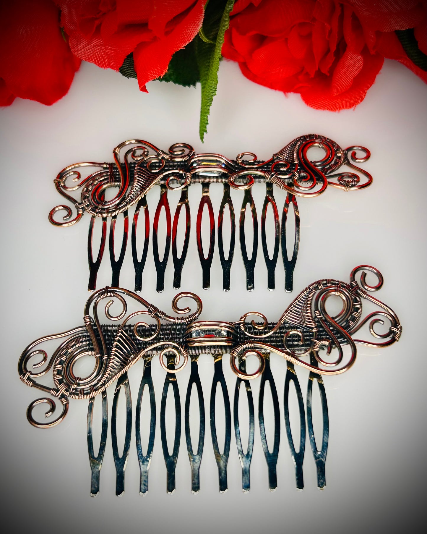 Cubic Zirconia Hair Combs