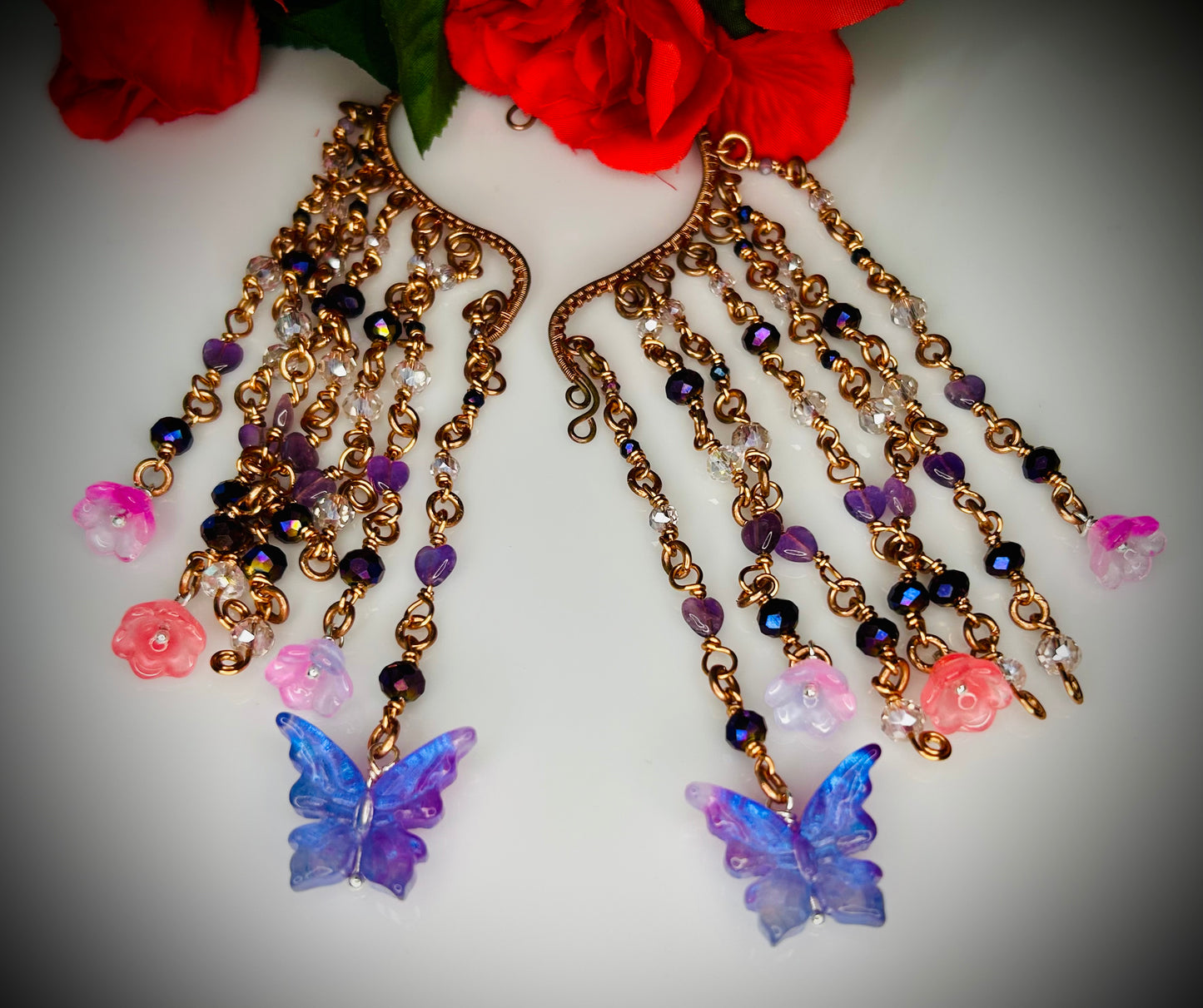 Butterfly Fringe Ear Cuffs