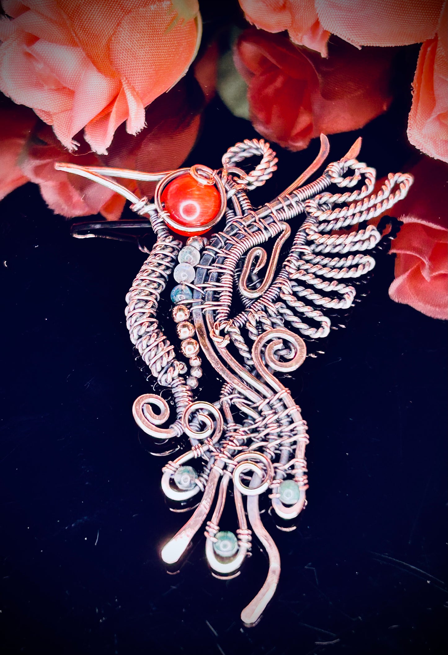 Copper Hummingbird Pendant