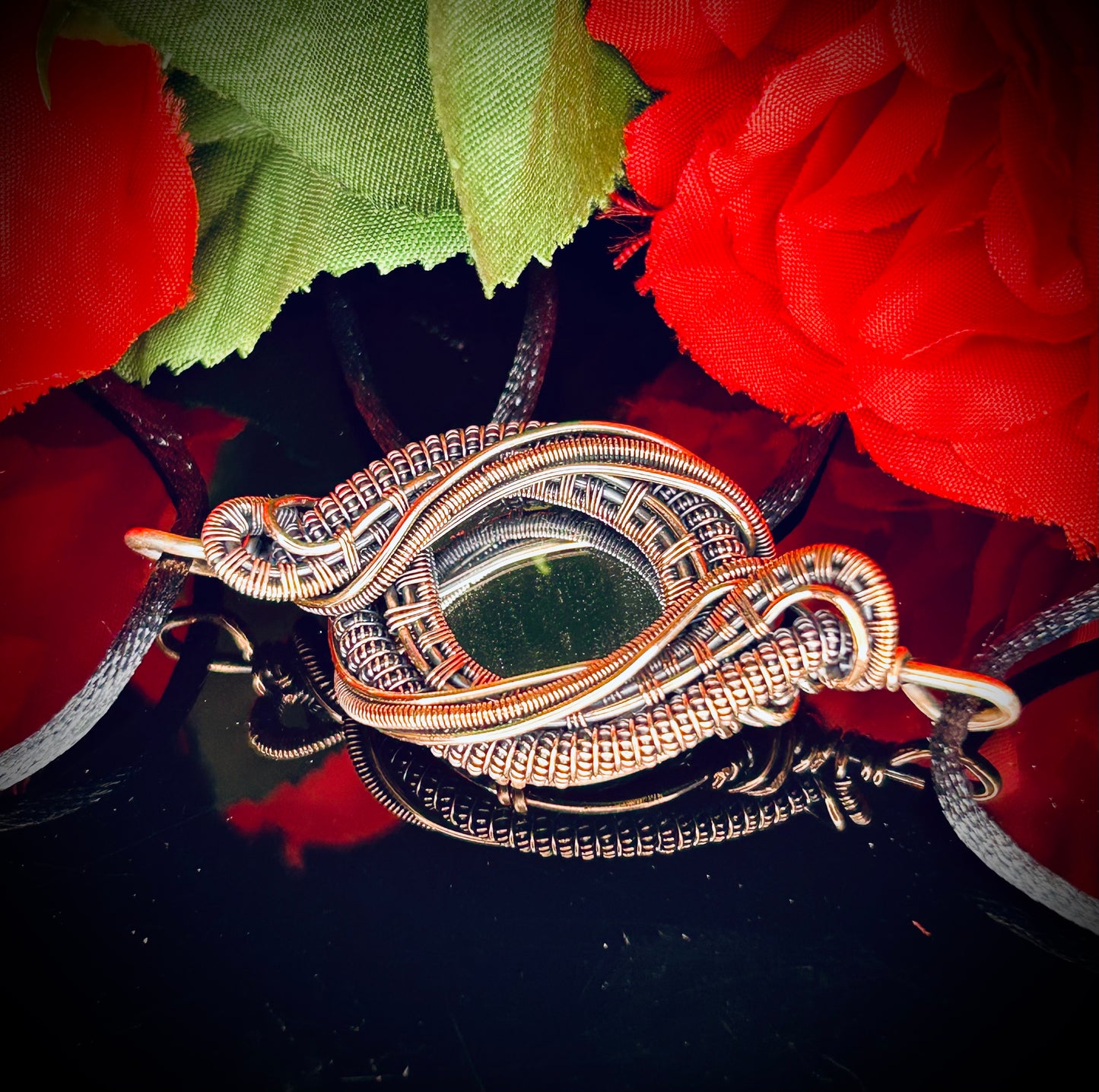 Copper Mirror Pendant