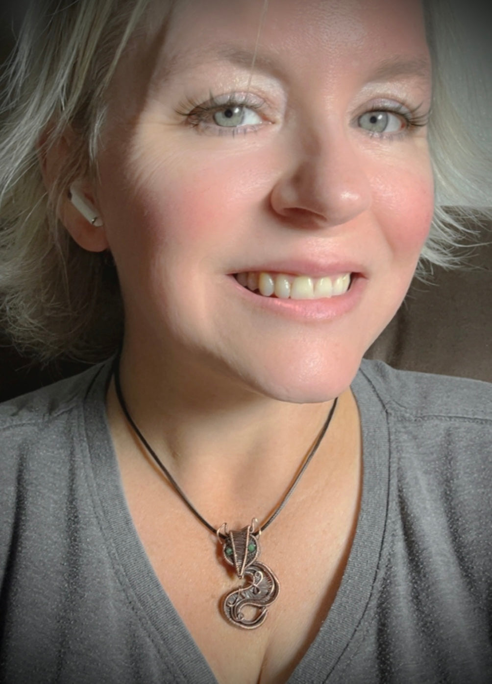 Green Onyx Fox Pendant
