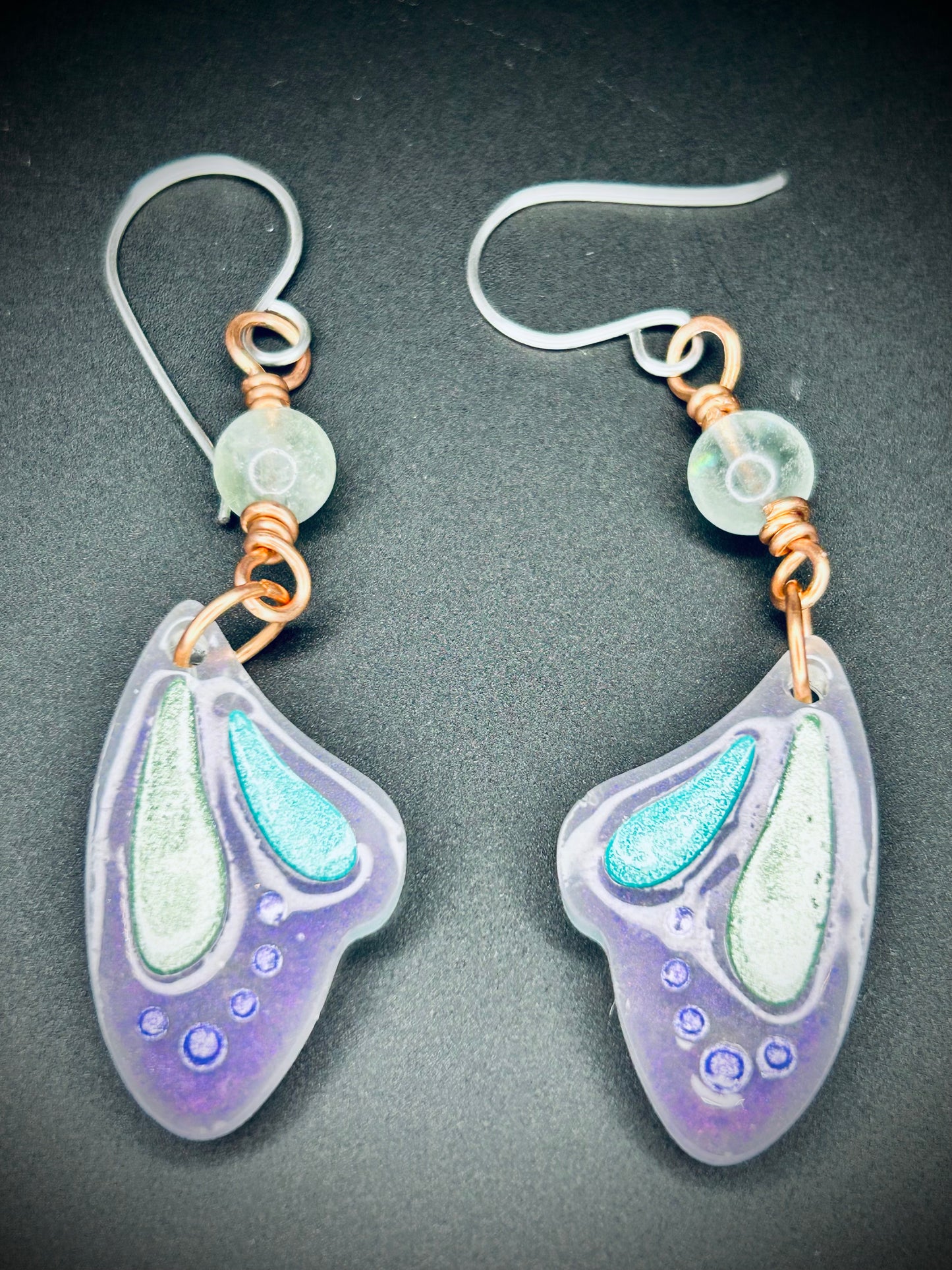 Resin Butterfly Wing Earrings