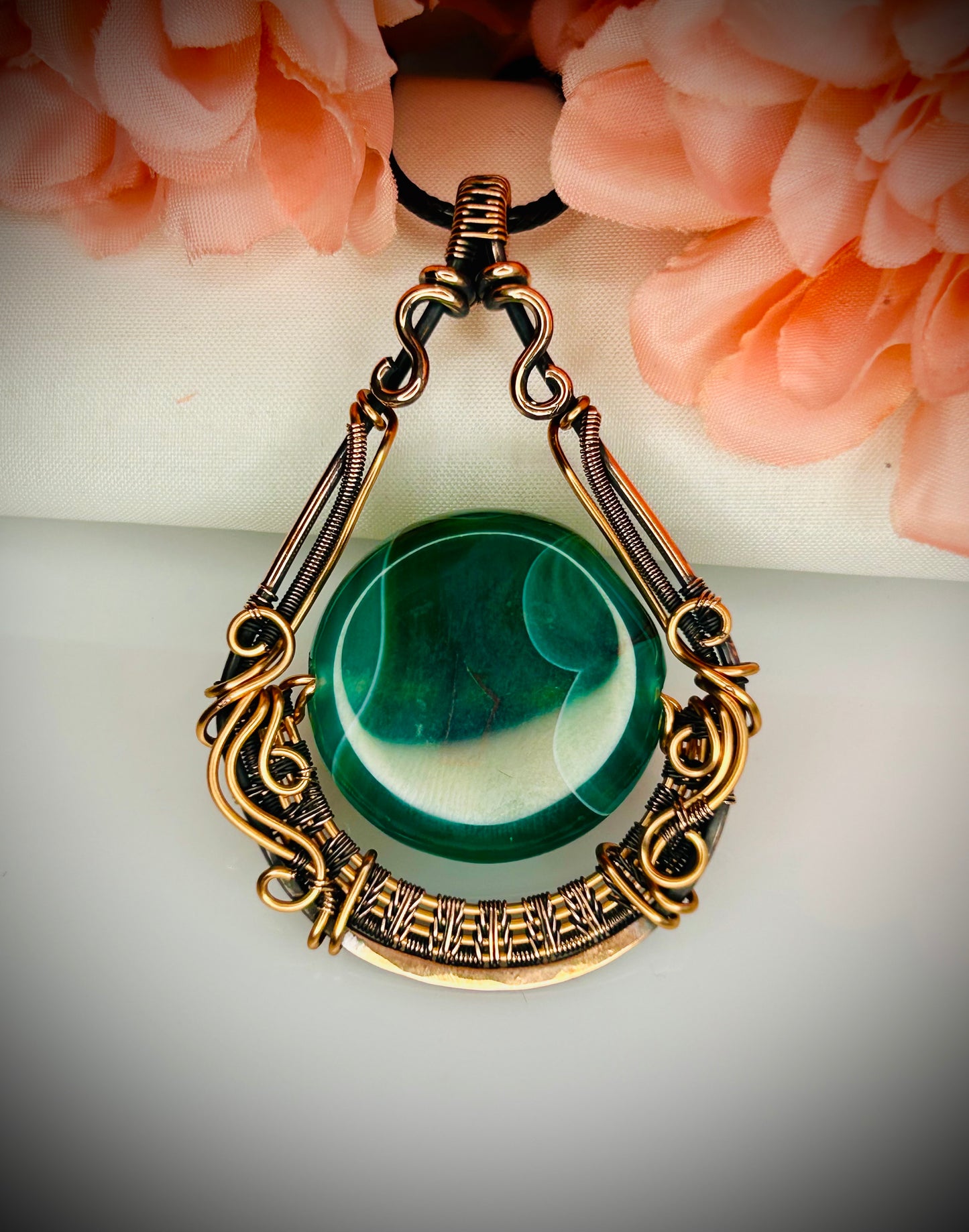 Striped Agate Fidget Pendant